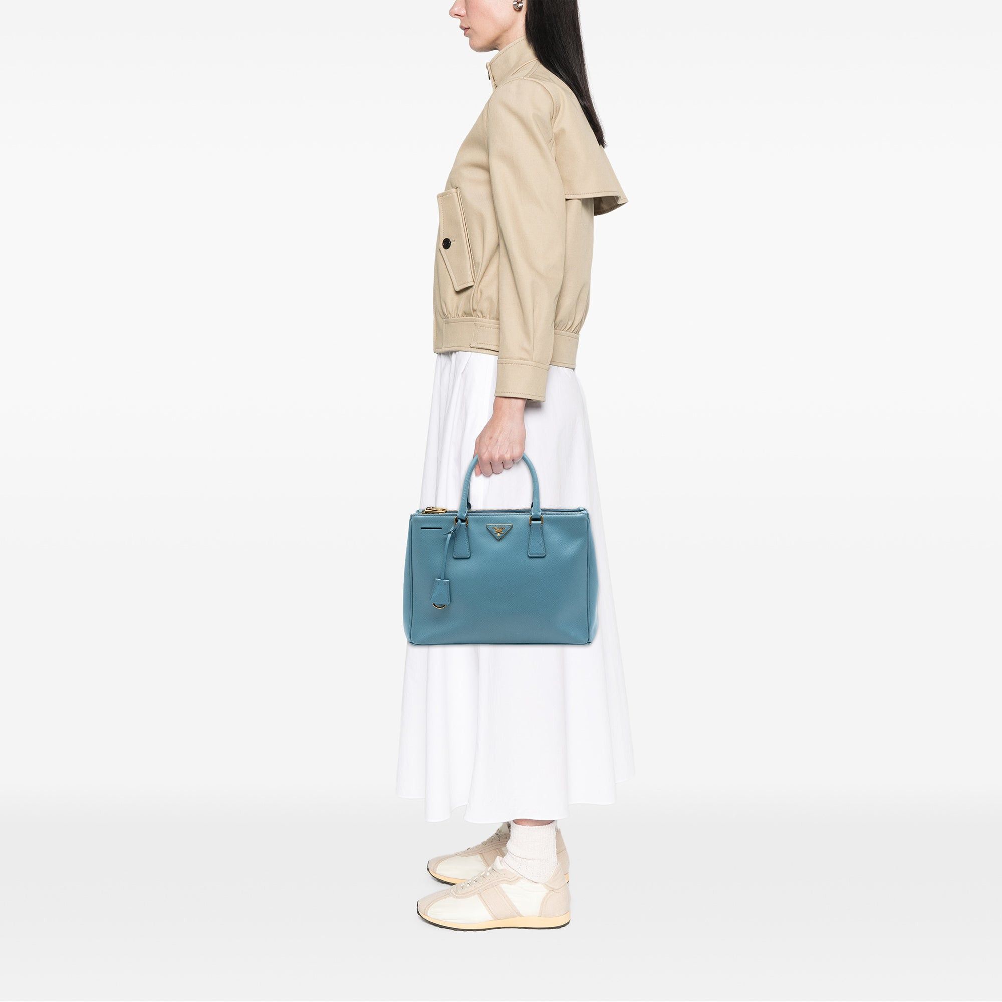 Prada Medium Saffiano Lux Galleria Double Zip Satchel Size ONE SIZE - 6 Thumbnail