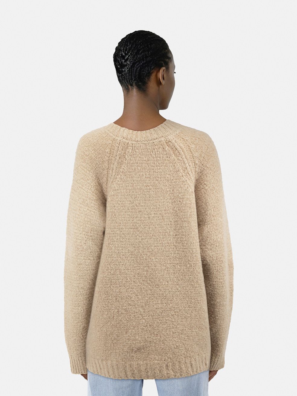 Sandro Beige Knit Sweater Size L / US 10 / IT 46 - 2 Thumbnail