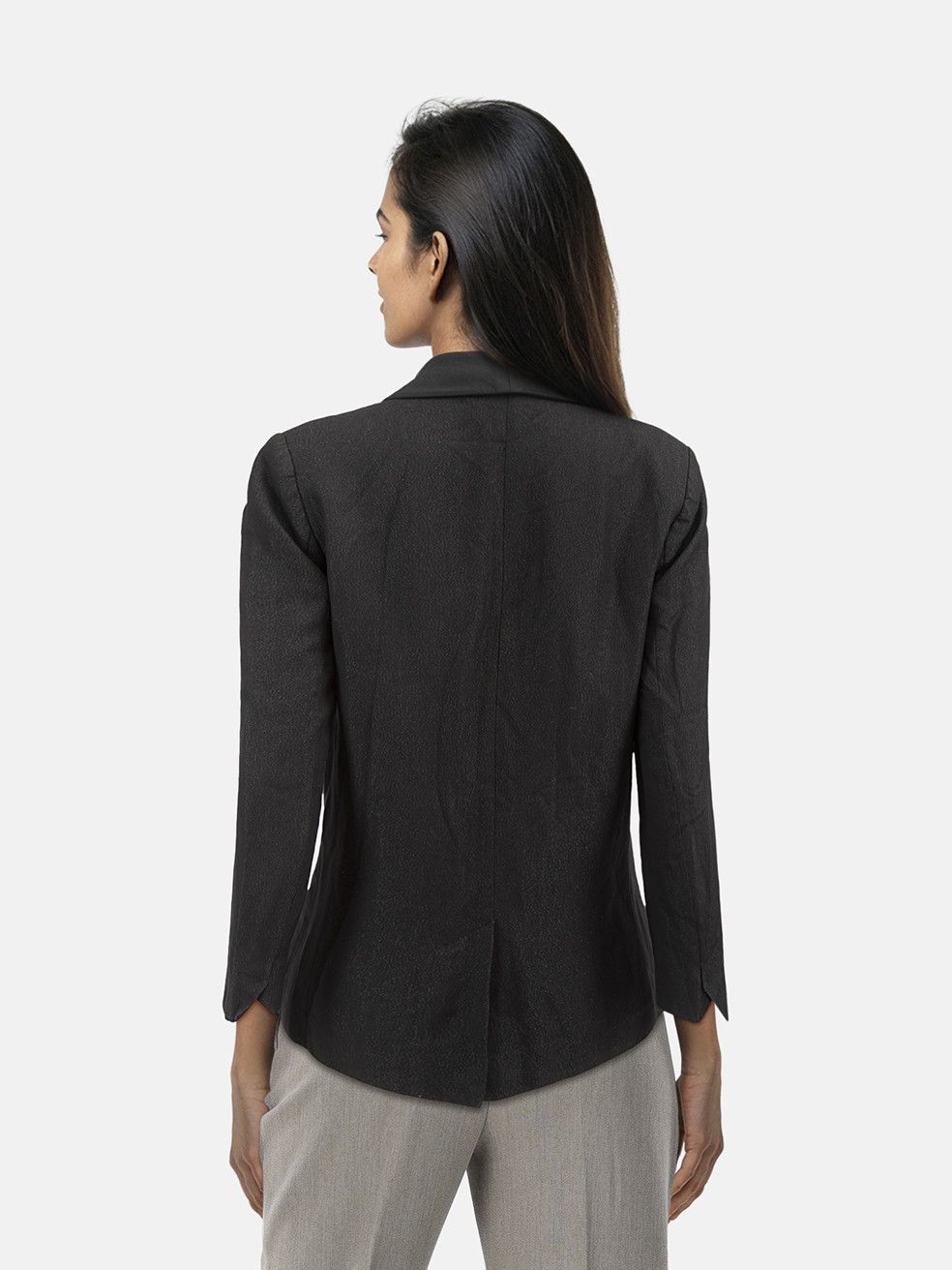 Zadig & Voltaire Black Metallic Sheen Blazer Size XS / US 0-2 / IT 36-38 - 2 Thumbnail