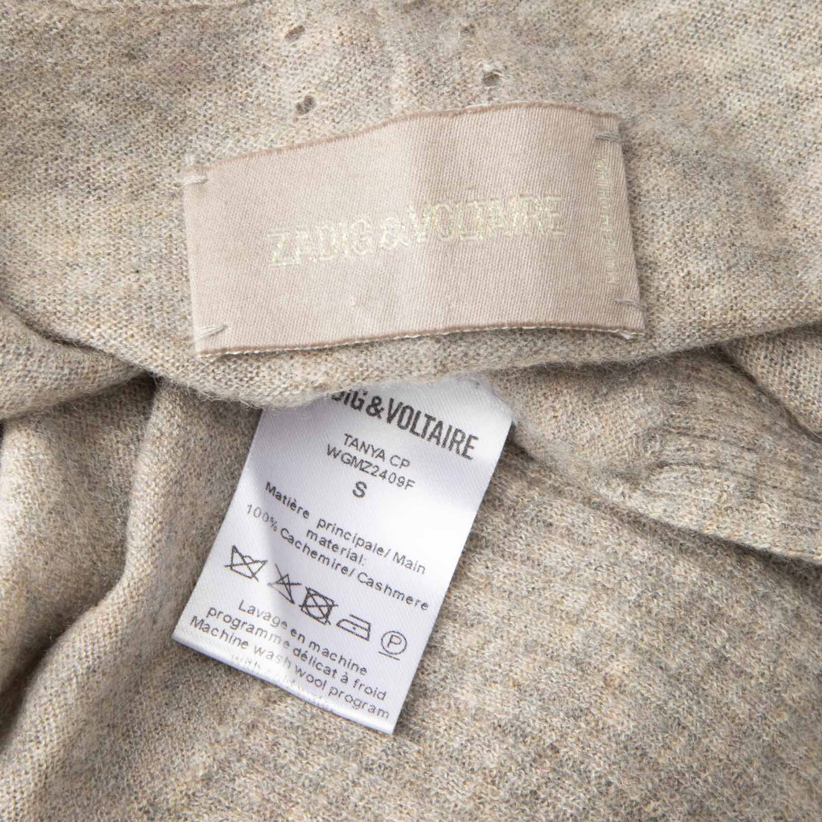 Zadig & Voltaire Grey Cashmere Knit Cardigan Size S / US 4 / IT 40 - 4 Thumbnail