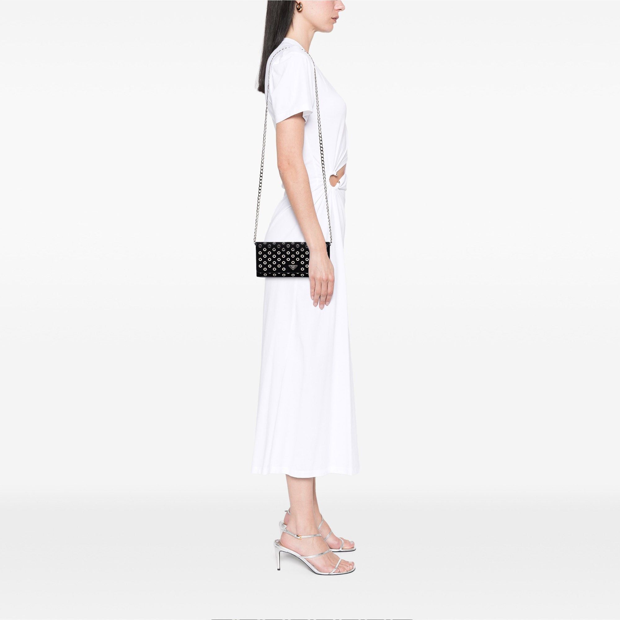 Prada Tessuto Grommet Wallet On Chain Size ONE SIZE - 6 Thumbnail