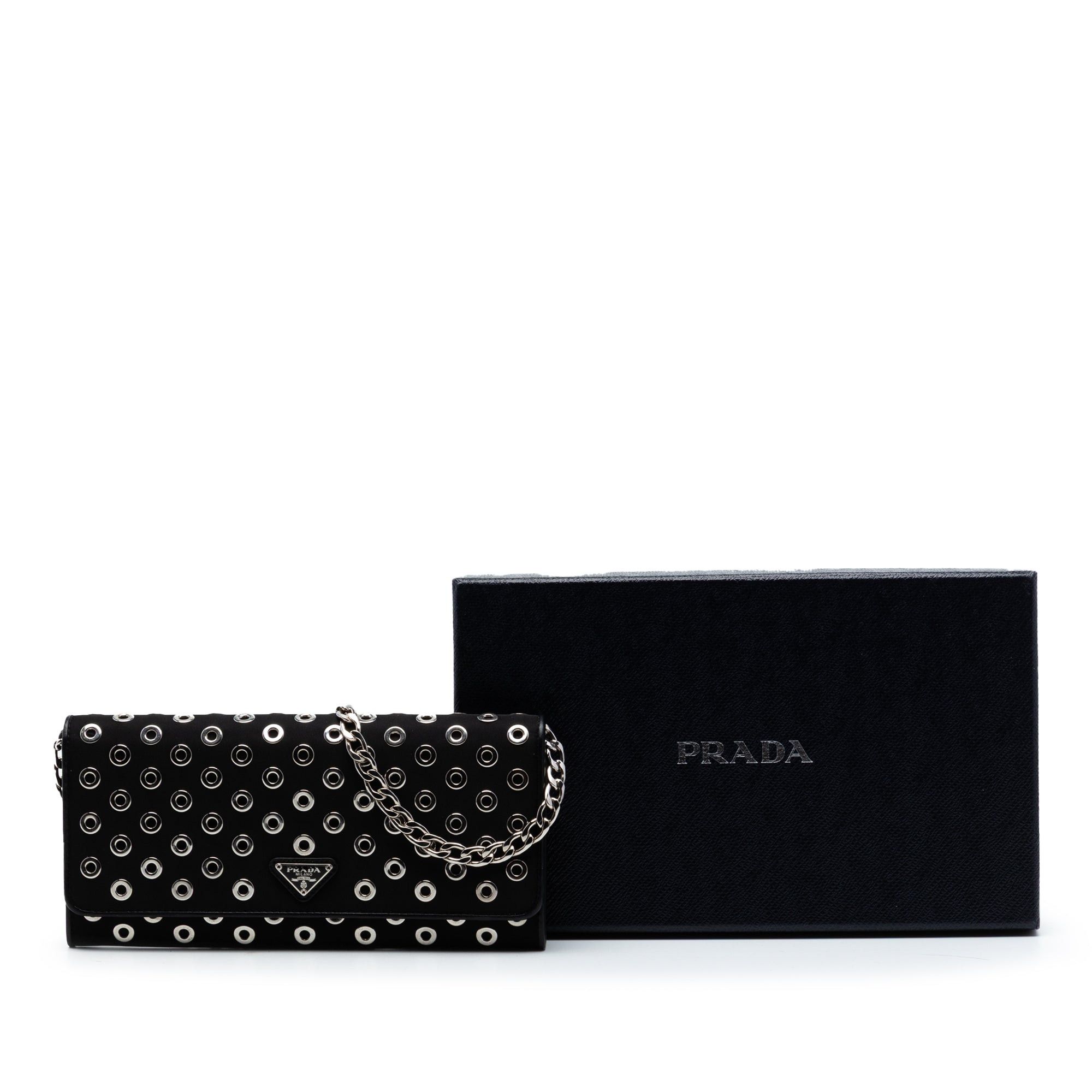 Prada Tessuto Grommet Wallet On Chain Size ONE SIZE - 7 Thumbnail