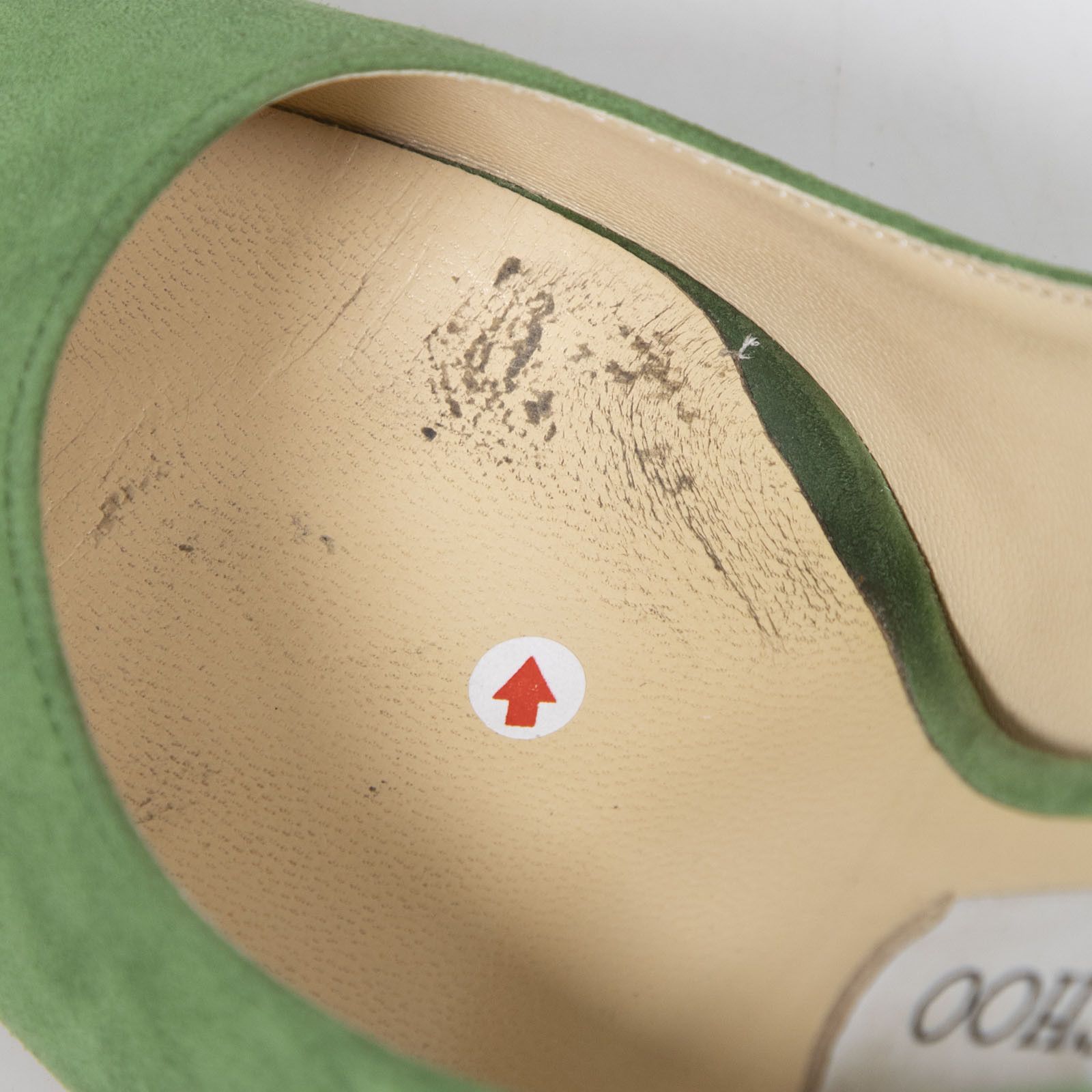 Jimmy Choo Green Suede Pumps Size US 5.5 / IT 35.5 - 9 Thumbnail