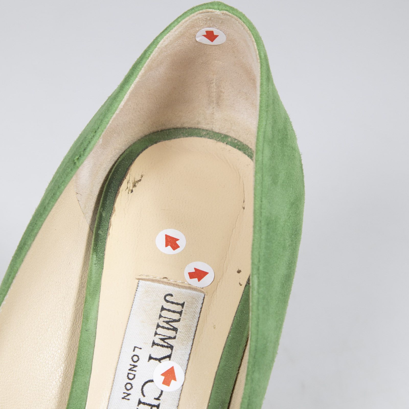 Jimmy Choo Green Suede Pumps Size US 5.5 / IT 35.5 - 7 Thumbnail