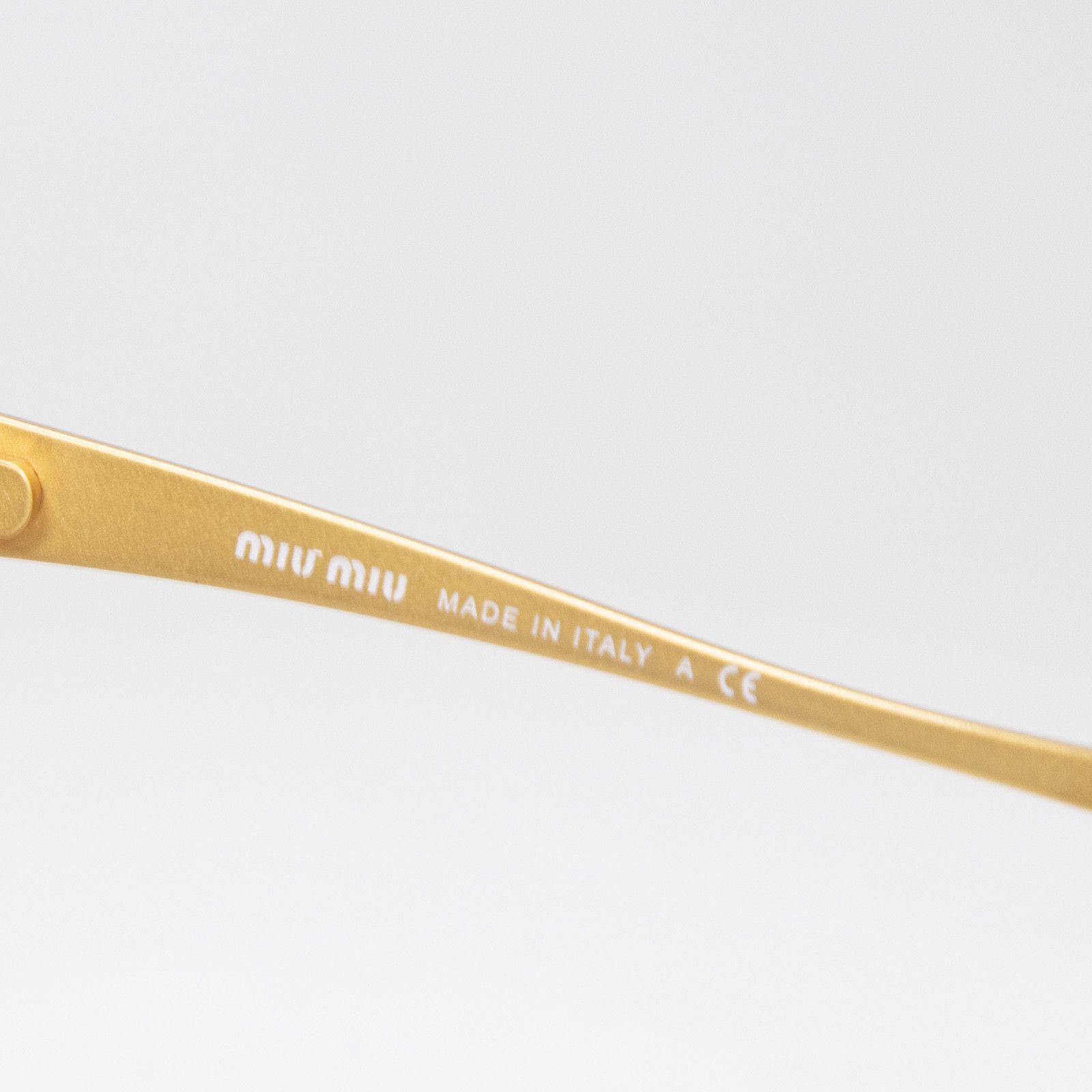 Miu Miu Gold Metal Sunglasses Size ONE SIZE - 9 Thumbnail