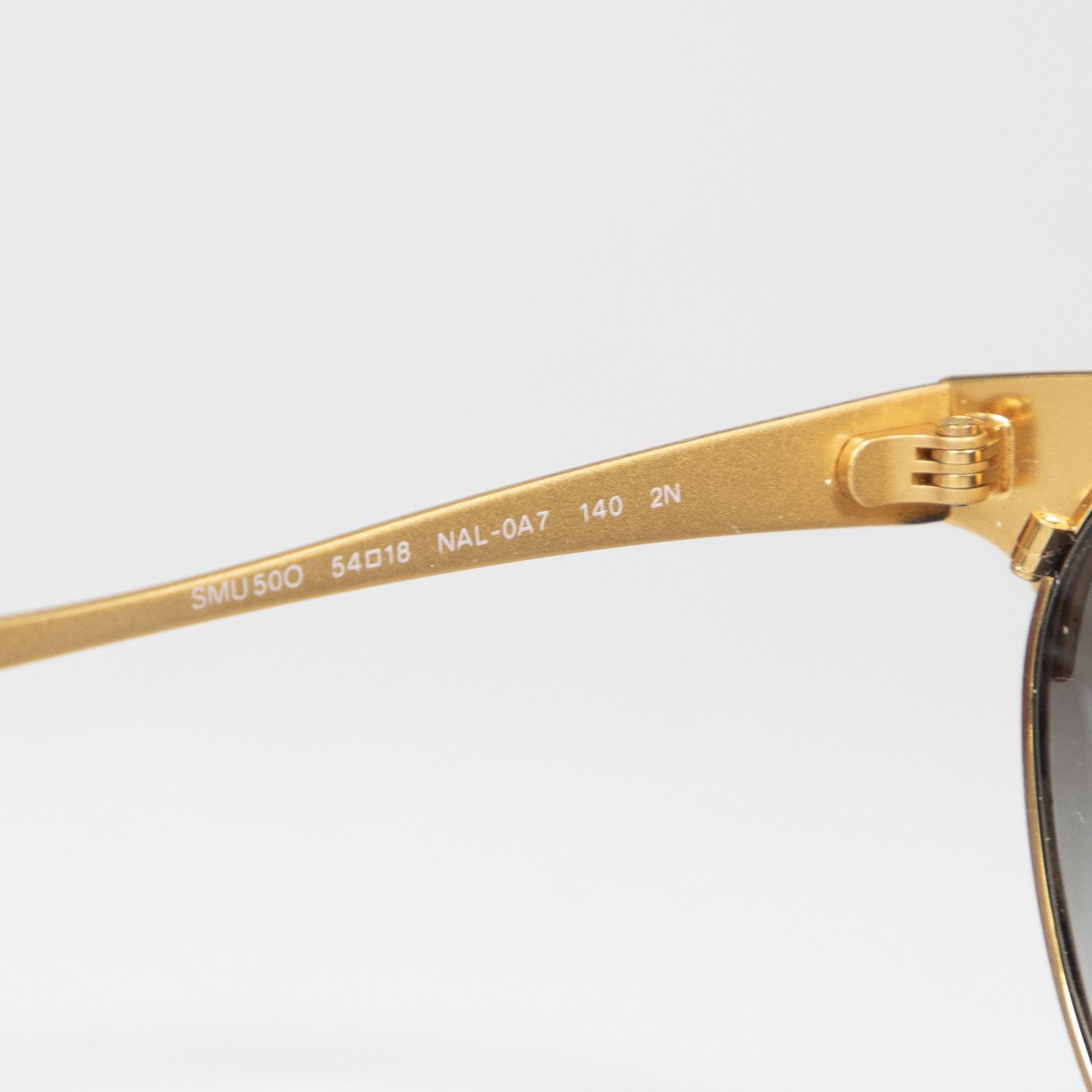 Miu Miu Gold Metal Sunglasses Size ONE SIZE - 8 Thumbnail
