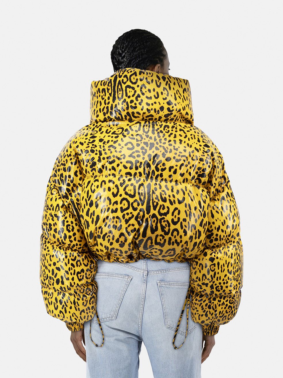 Dolce & Gabbana Yellow Leopard Print Puffer Jacket Size S / US 4 / IT 40 - 2 Thumbnail