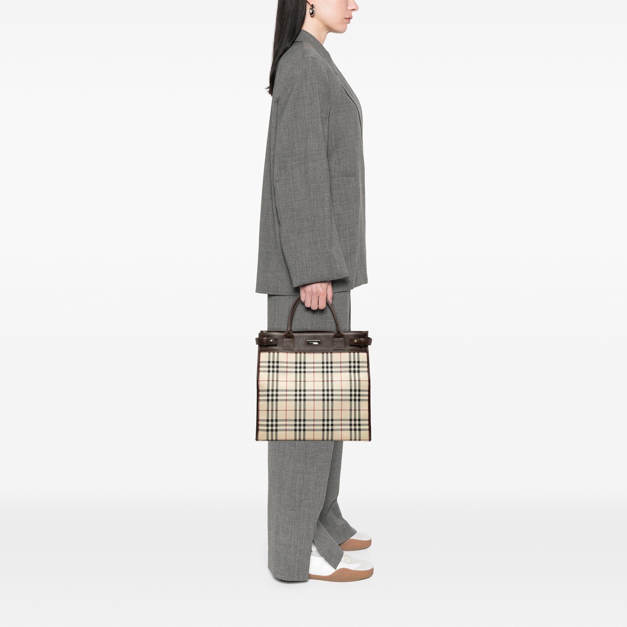 Burberry House Check Canvas Convertible Tote Size ONE SIZE - 6 Thumbnail