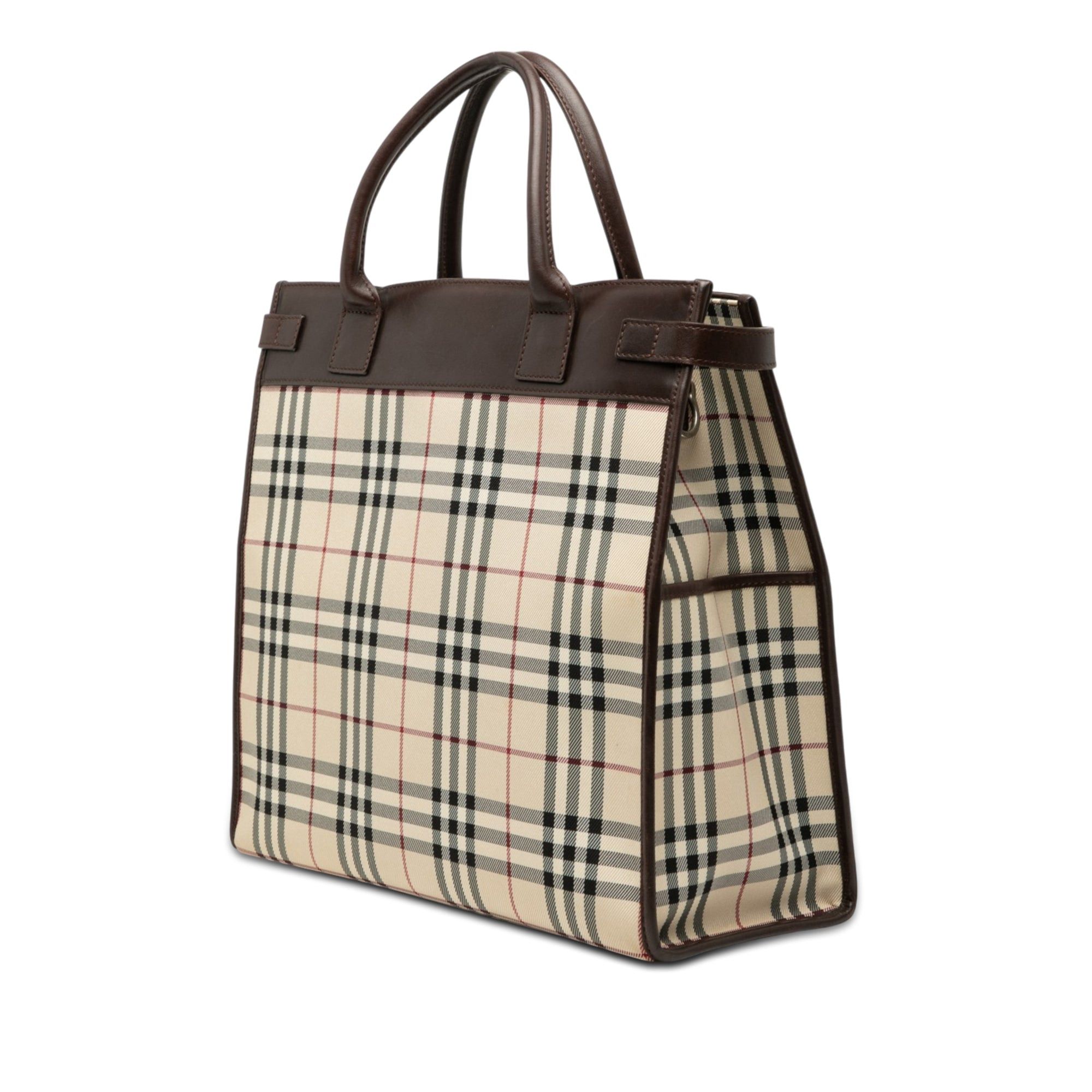 Burberry House Check Canvas Convertible Tote Size ONE SIZE - 2 Thumbnail