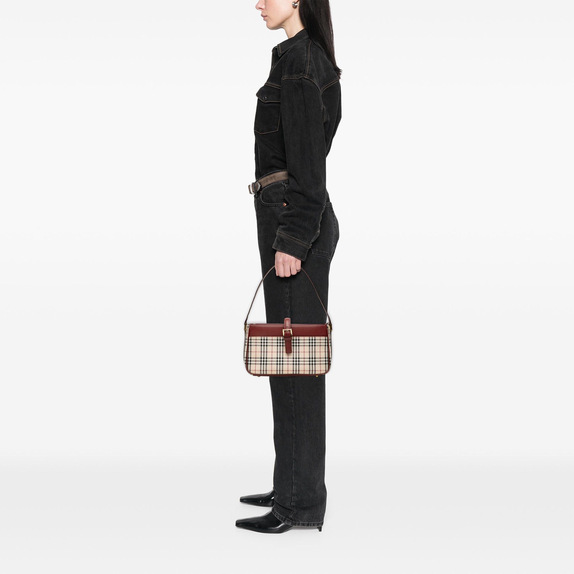 Burberry House Check Canvas Shoulder Bag Size ONE SIZE - 6 Thumbnail