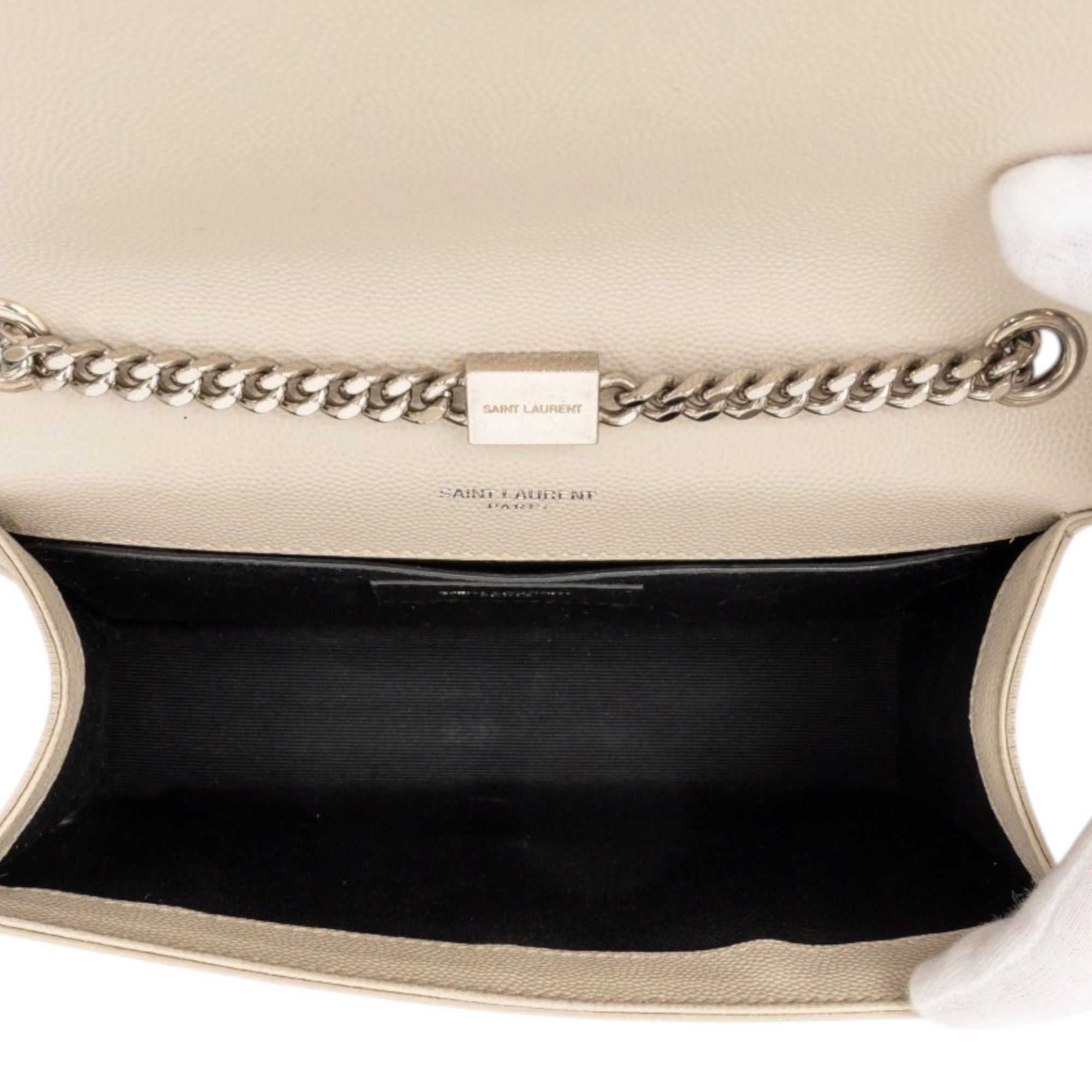 Saint Laurent Paris Small Grain de Poudre Monogram Kate Tassel Crossbody Size ONE SIZE - 4 Thumbnail