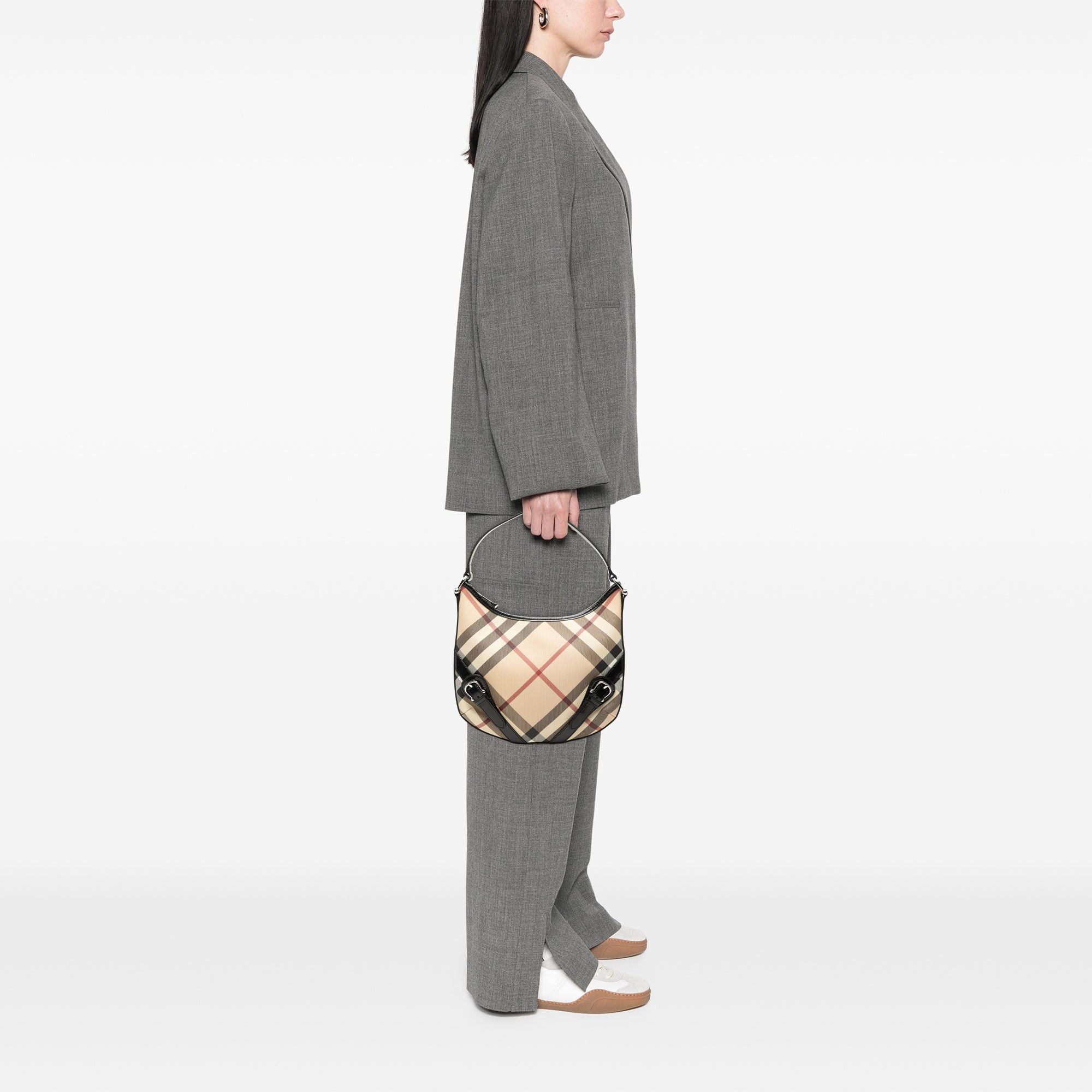 Burberry Supernova Check Coated Canvas Larkin Hobo Size ONE SIZE - 7 Thumbnail