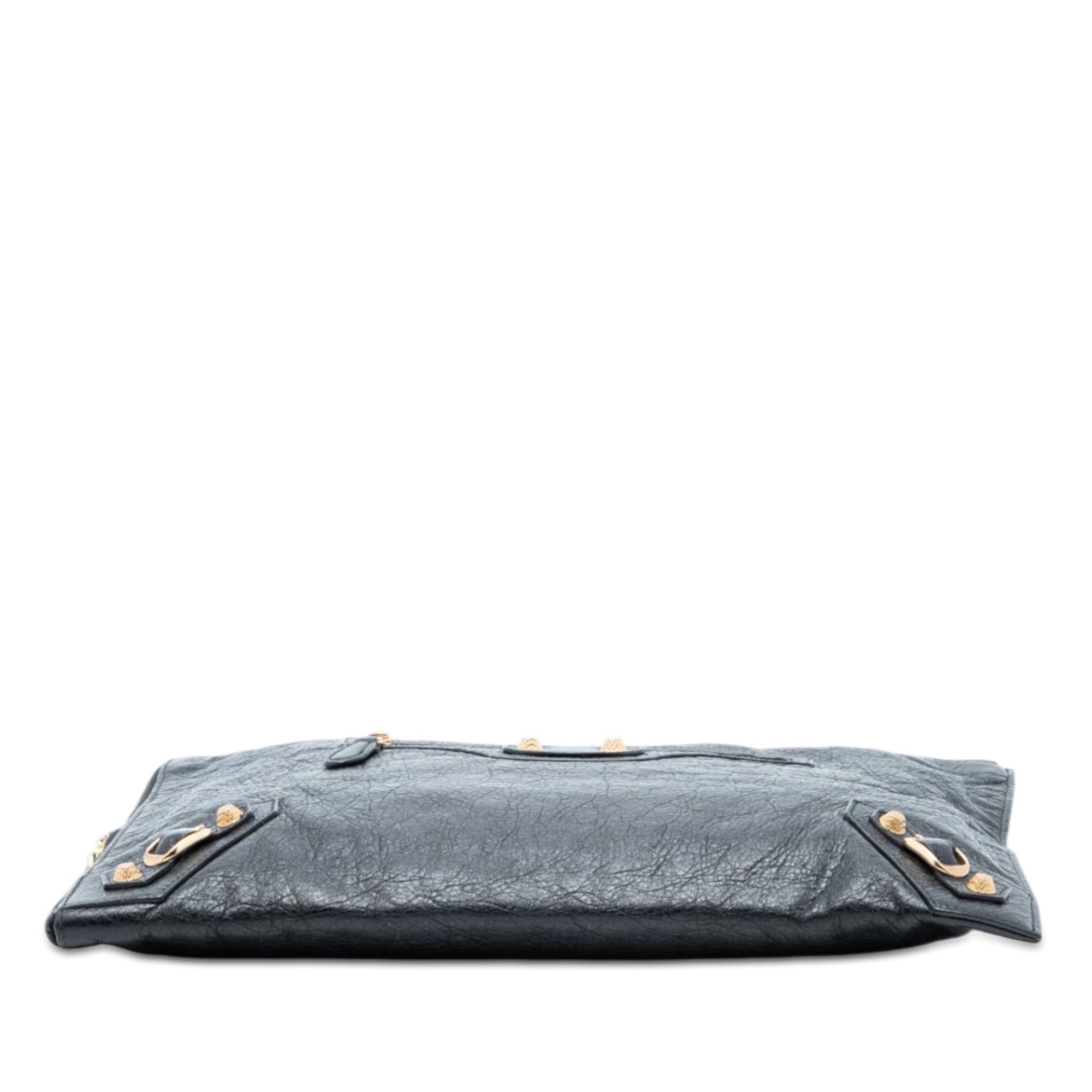 Balenciaga Lambskin Motocross Giant 12 Zip Around Flat Clutch Size ONE SIZE - 3 Thumbnail