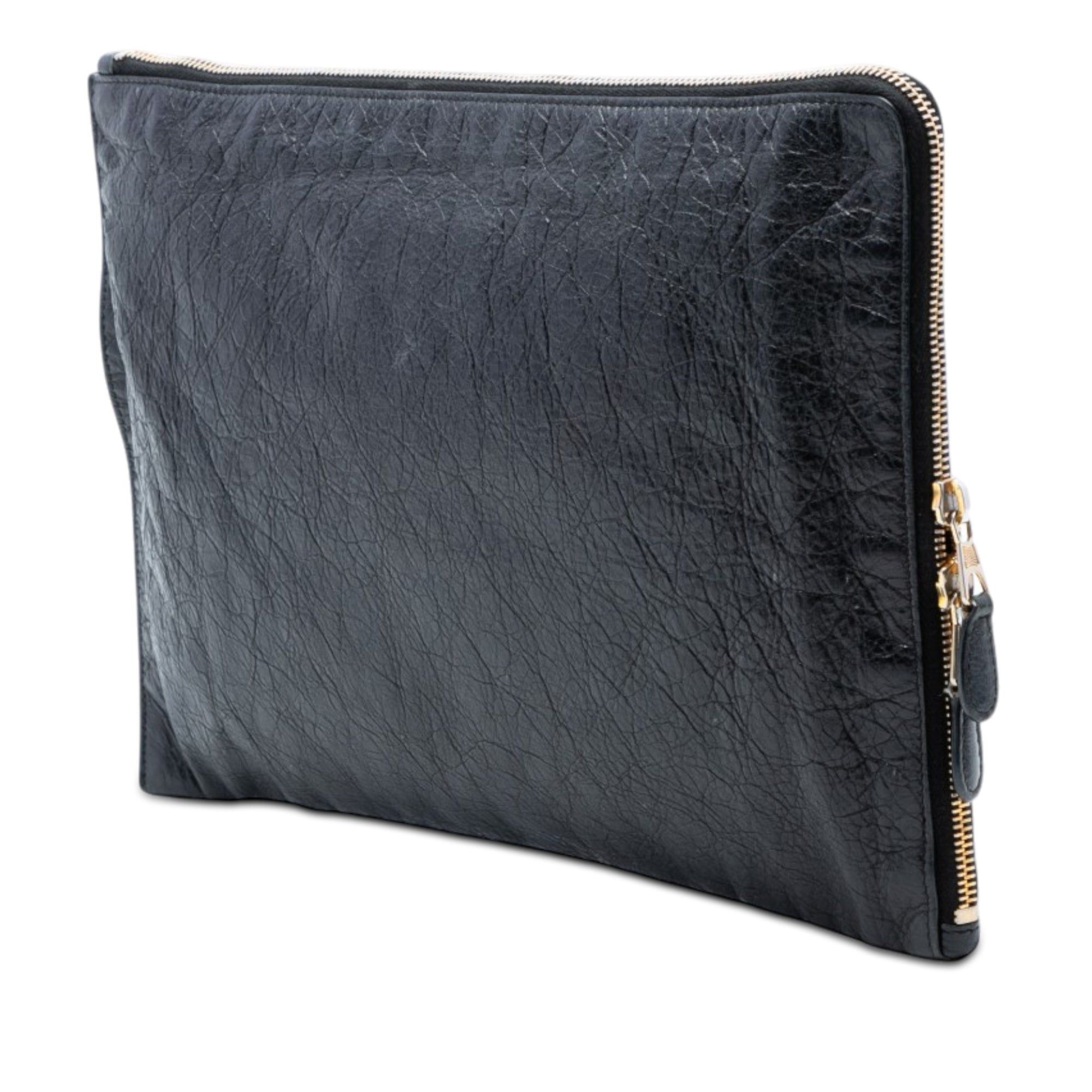 Balenciaga Lambskin Motocross Giant 12 Zip Around Flat Clutch Size ONE SIZE - 2 Thumbnail
