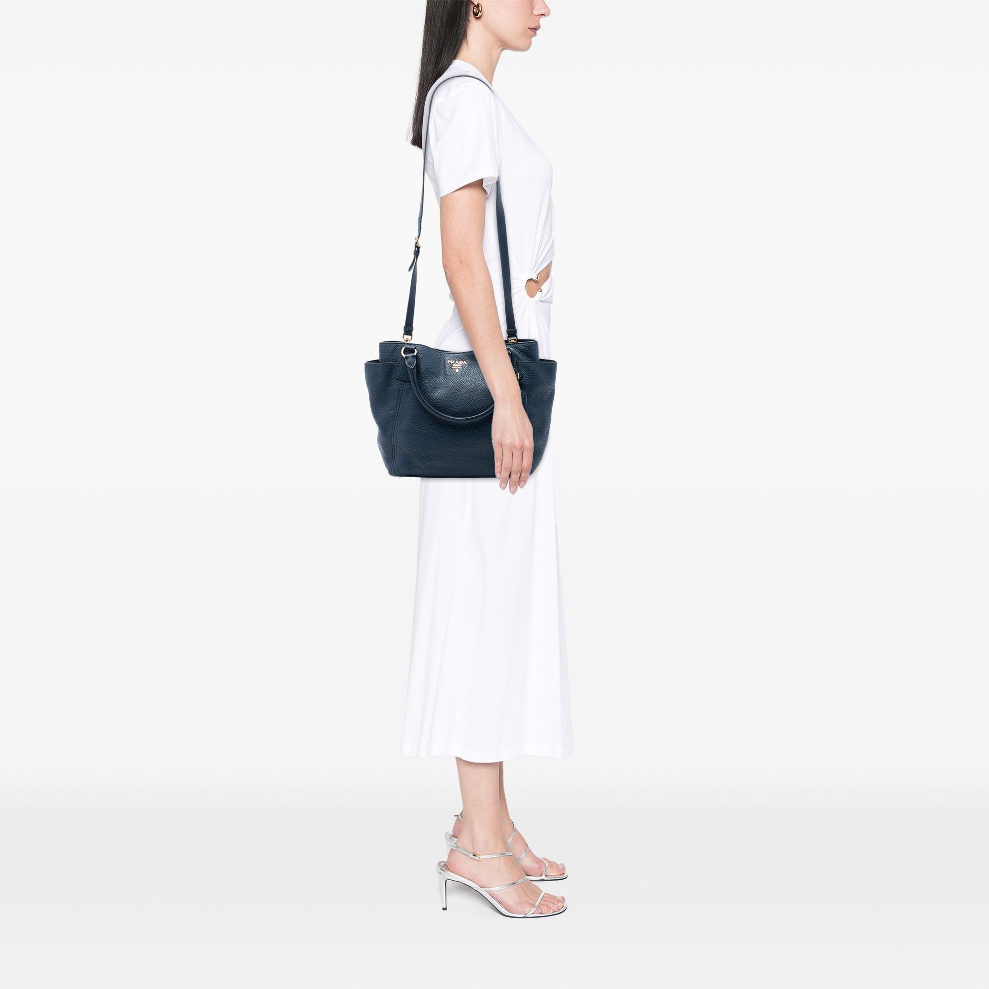 Prada Vitello Daino Side Pocket Convertible Tote Size ONE SIZE - 6 Thumbnail