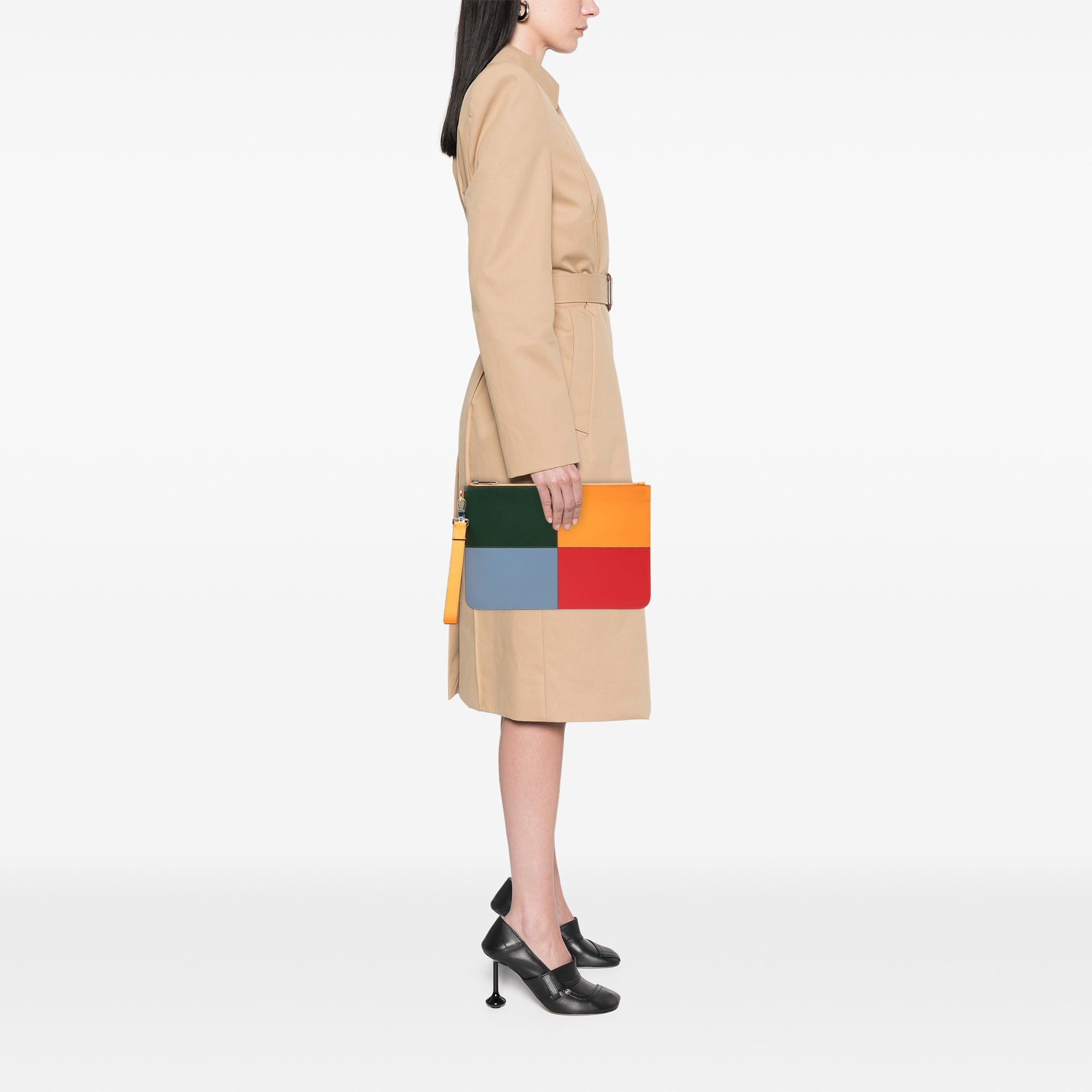 Burberry Leather Colorblock Clutch Size ONE SIZE - 7 Thumbnail