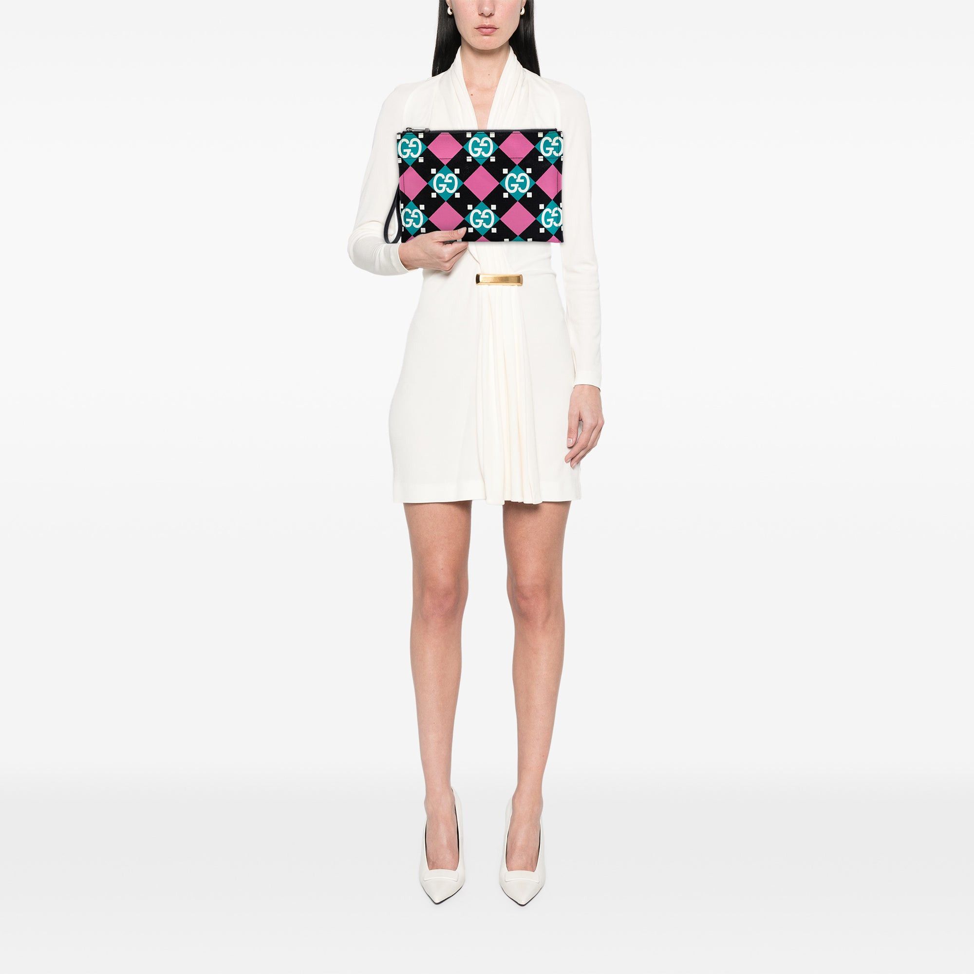 Gucci Jumbo GG Canvas Geometric Print Clutch Size ONE SIZE - 7 Thumbnail