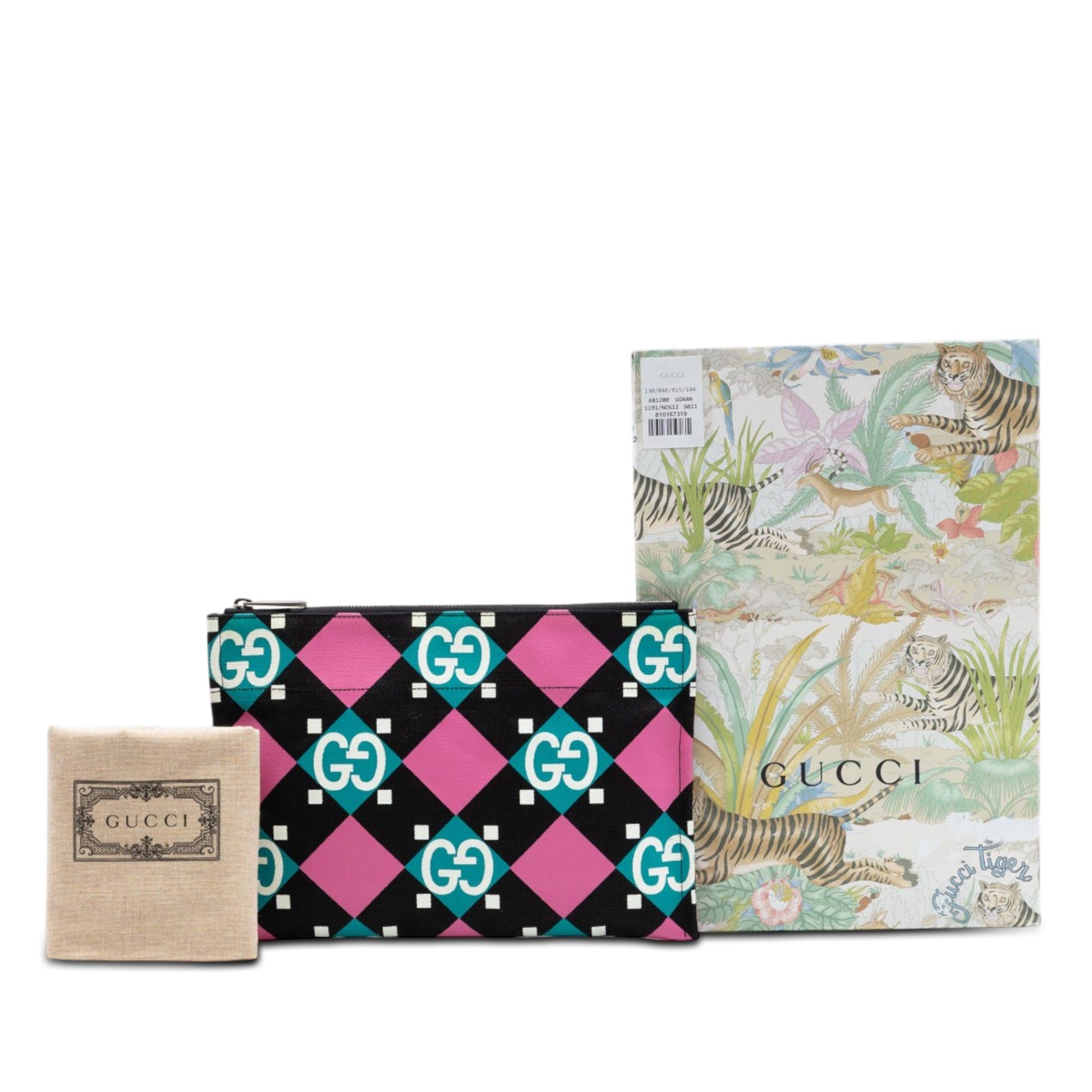 Gucci Jumbo GG Canvas Geometric Print Clutch Size ONE SIZE - 8 Thumbnail