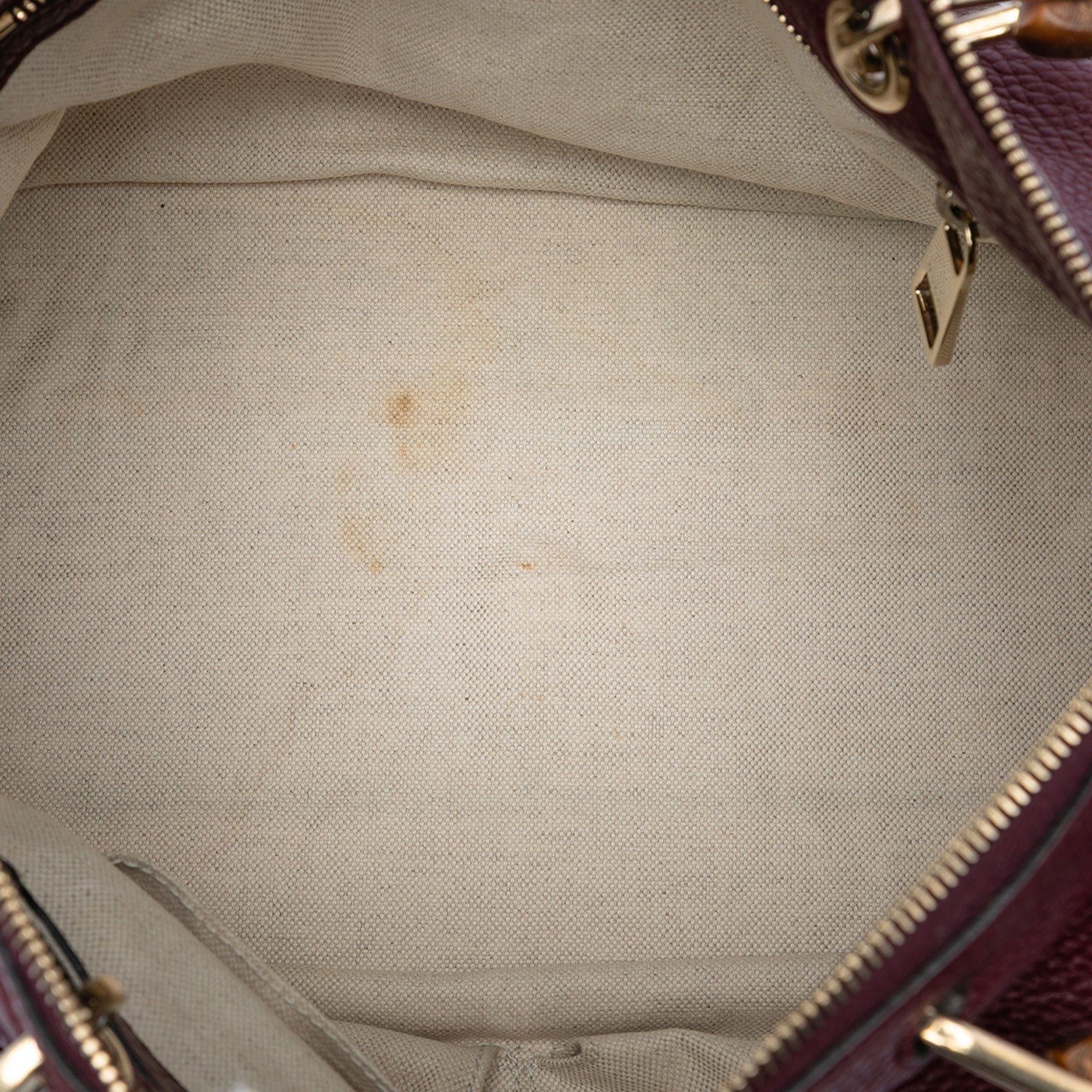 Gucci Medium Calfskin Bamboo Shopper Boston Bag Size ONE SIZE - 4 Thumbnail