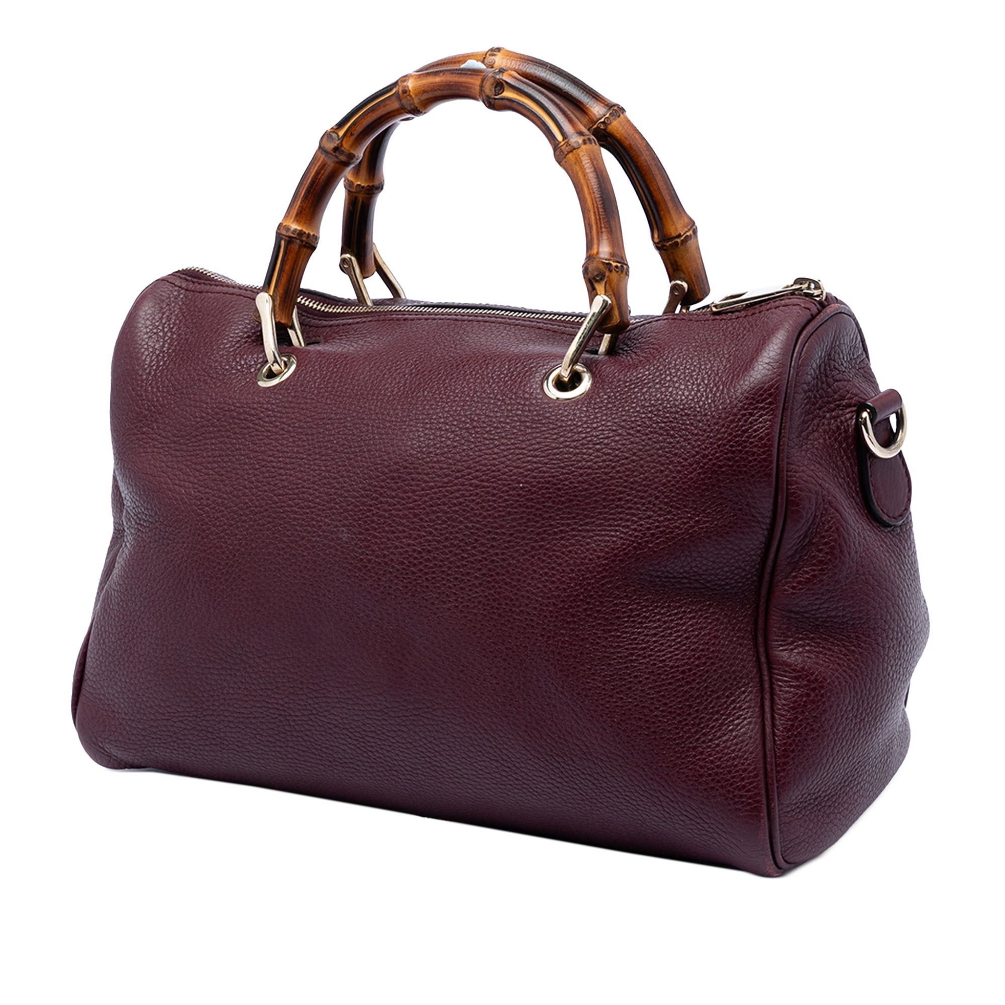 Gucci Medium Calfskin Bamboo Shopper Boston Bag Size ONE SIZE - 2 Thumbnail
