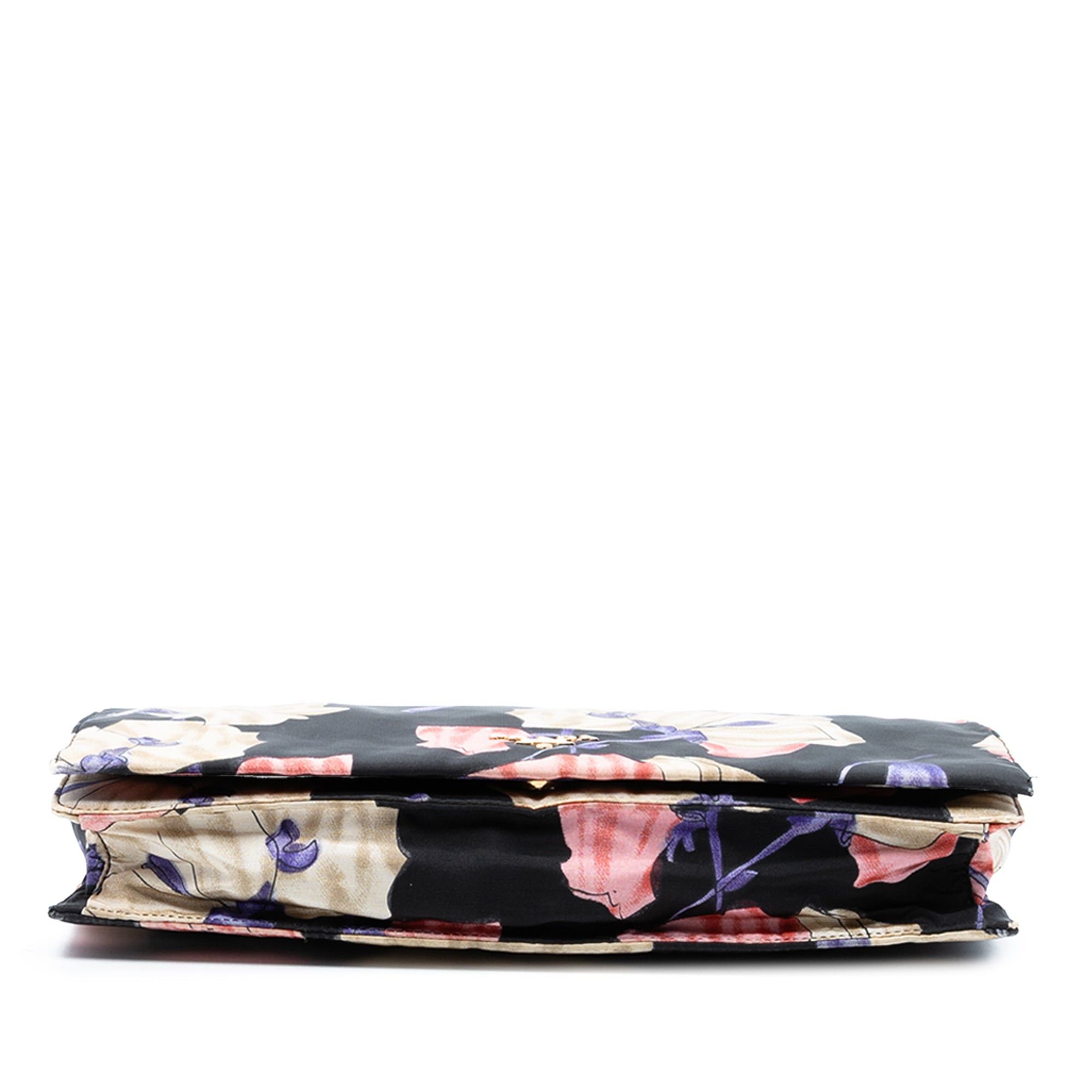Prada Tessuto Floral Print Chain Crossbody Size ONE SIZE - 3 Thumbnail