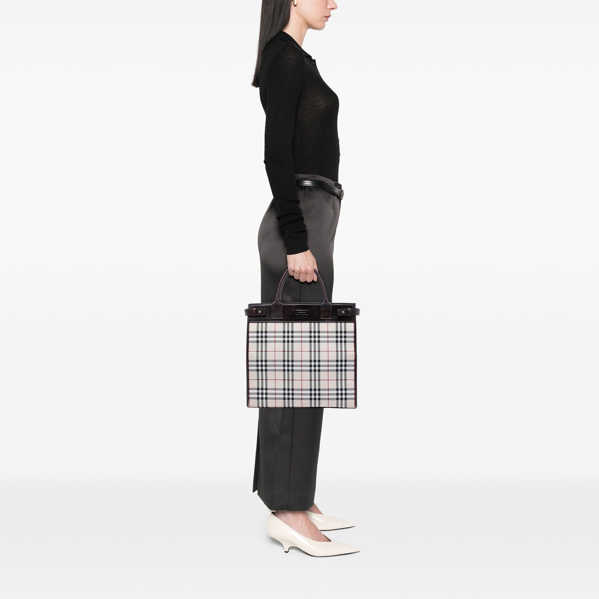 Burberry House Check Canvas Convertible Tote Size ONE SIZE - 6 Thumbnail