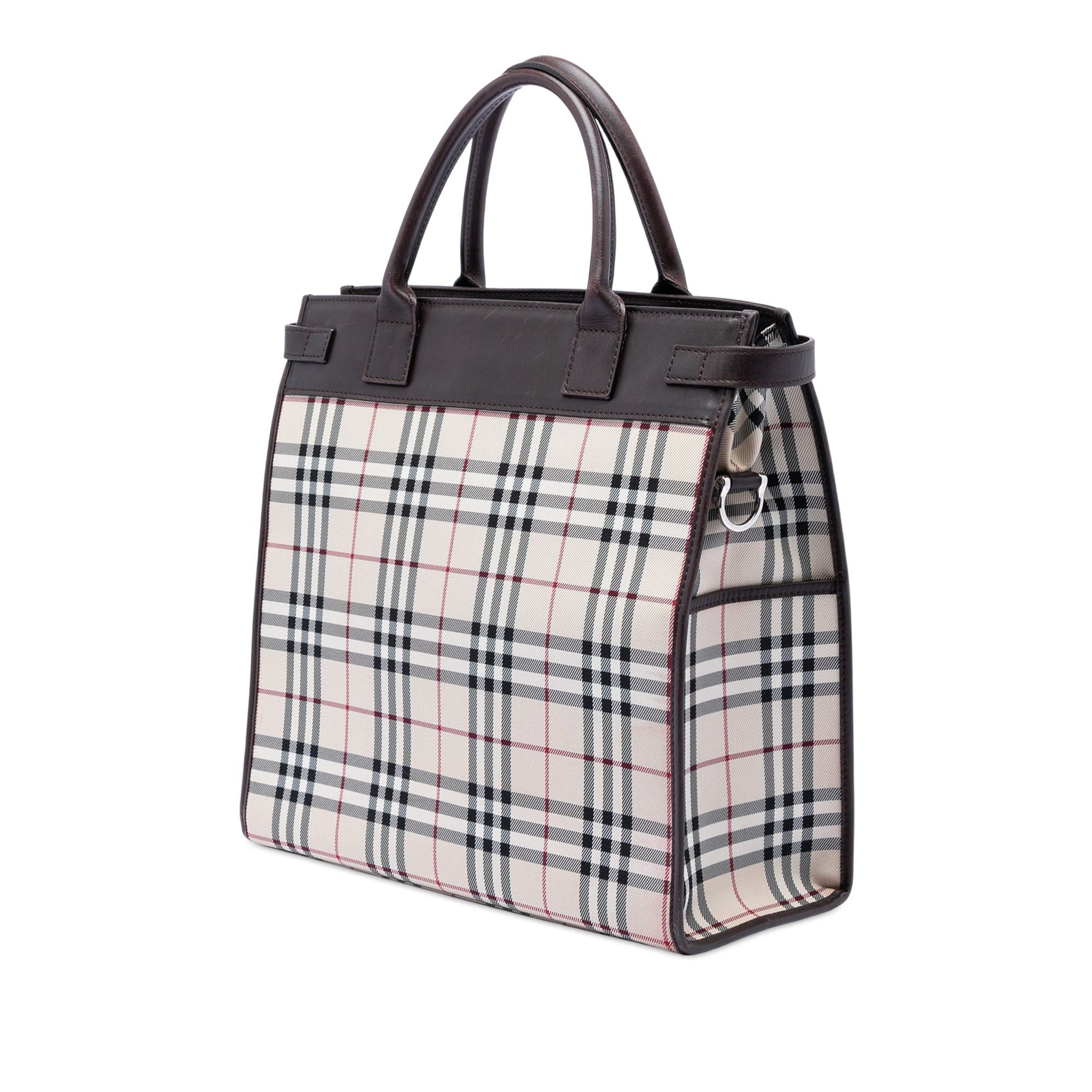 Burberry House Check Canvas Convertible Tote Size ONE SIZE - 2 Thumbnail