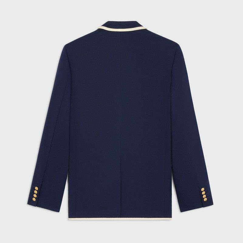 Celine blason classic jacket in diagonal wool ink Size US S / EU 44-46 / 1 - 2 Thumbnail