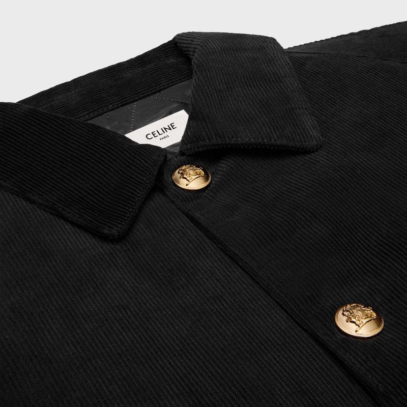 Celine carcoat in corduroy black raw Size US XL / EU 56 / 4 - 3 Thumbnail