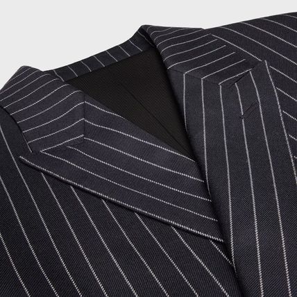 Celine camden jacket in striped wool gabardine navy/craie Size US XL / EU 56 / 4 - 3 Thumbnail