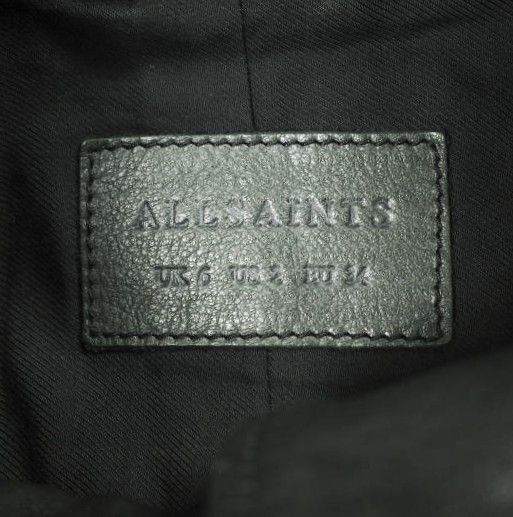 Other All Saints AllSaints BALES BIKER Lamb Leather Jacket Leather Outerwear WL116E DUTY FREE for USA Size ONE SIZE - 4 Thumbnail