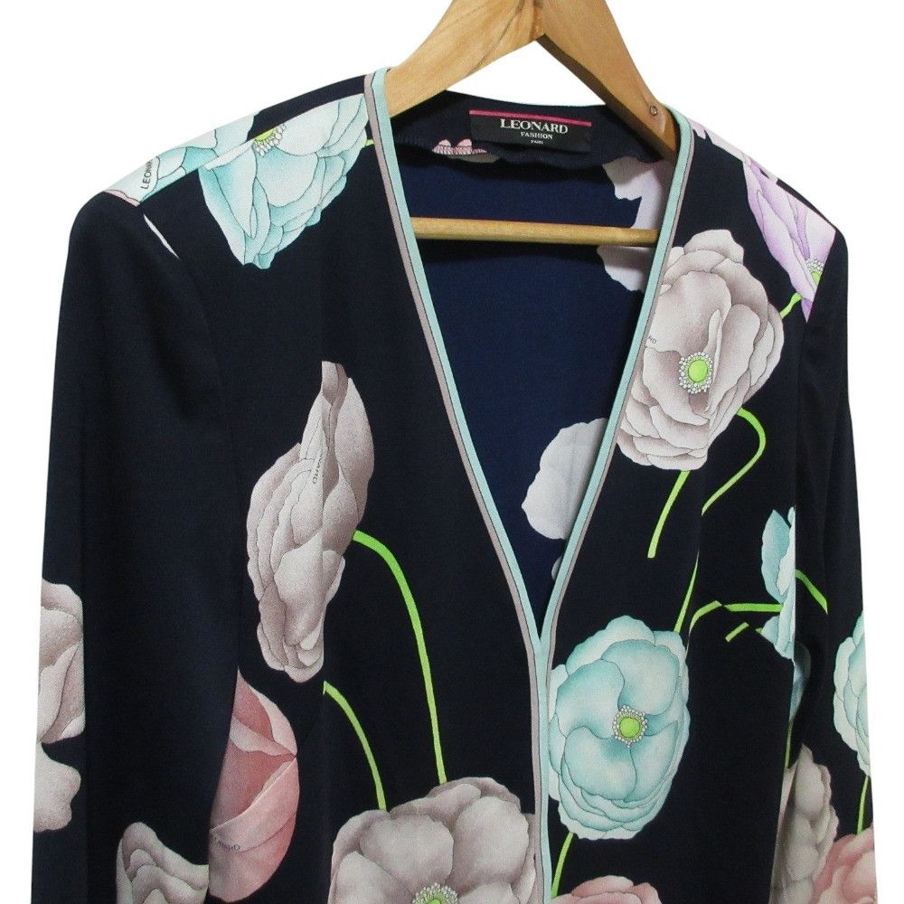 Other Leonard LEONARD FASHION floral print collarless jacket Textile Outerwear DUTY FREE for USA Size ONE SIZE - 4 Thumbnail