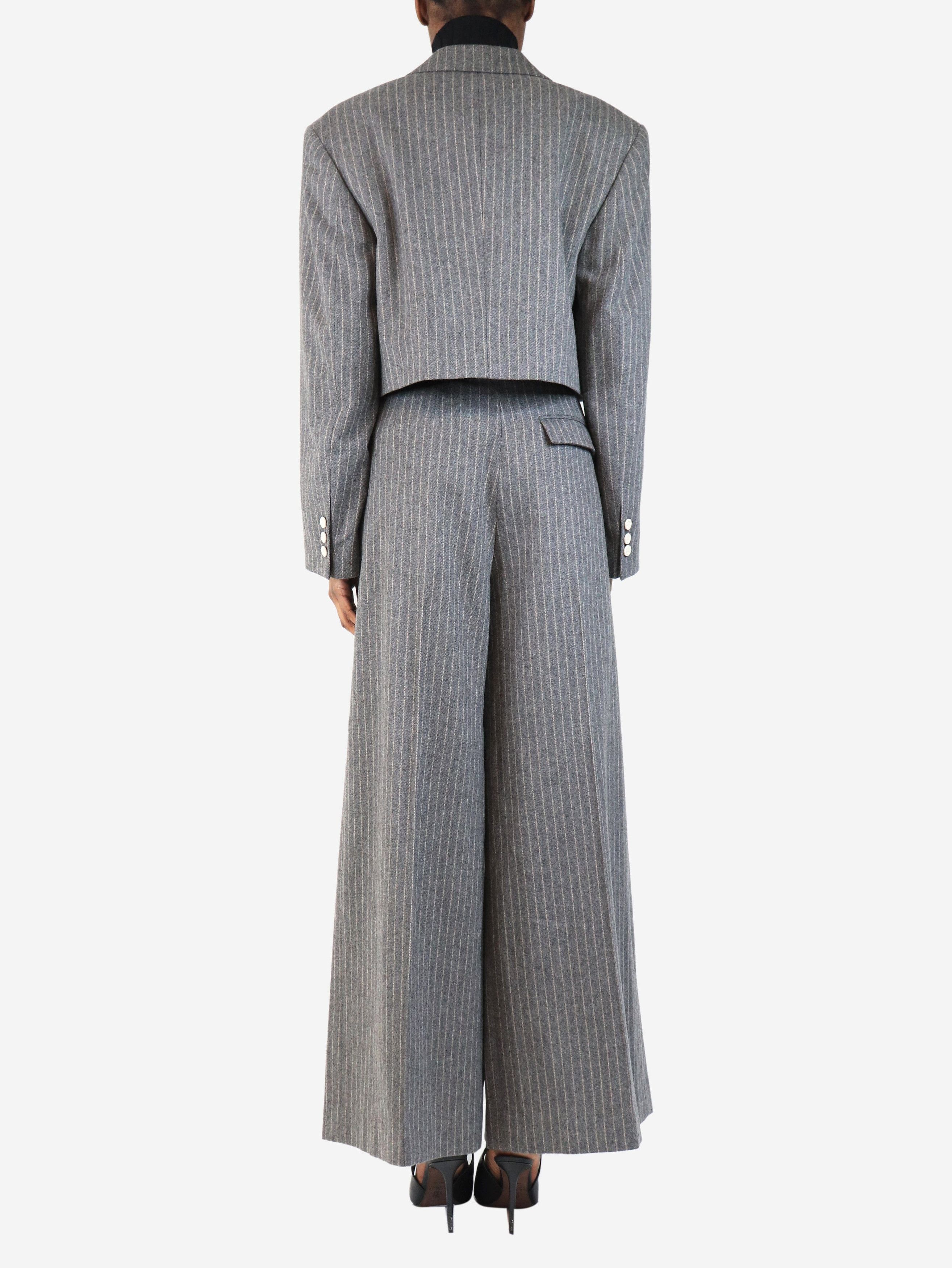 Acne Studios Grey cropped pinstripe blazer - UK 8 Size S / US 4 / IT 40 - 5 Thumbnail
