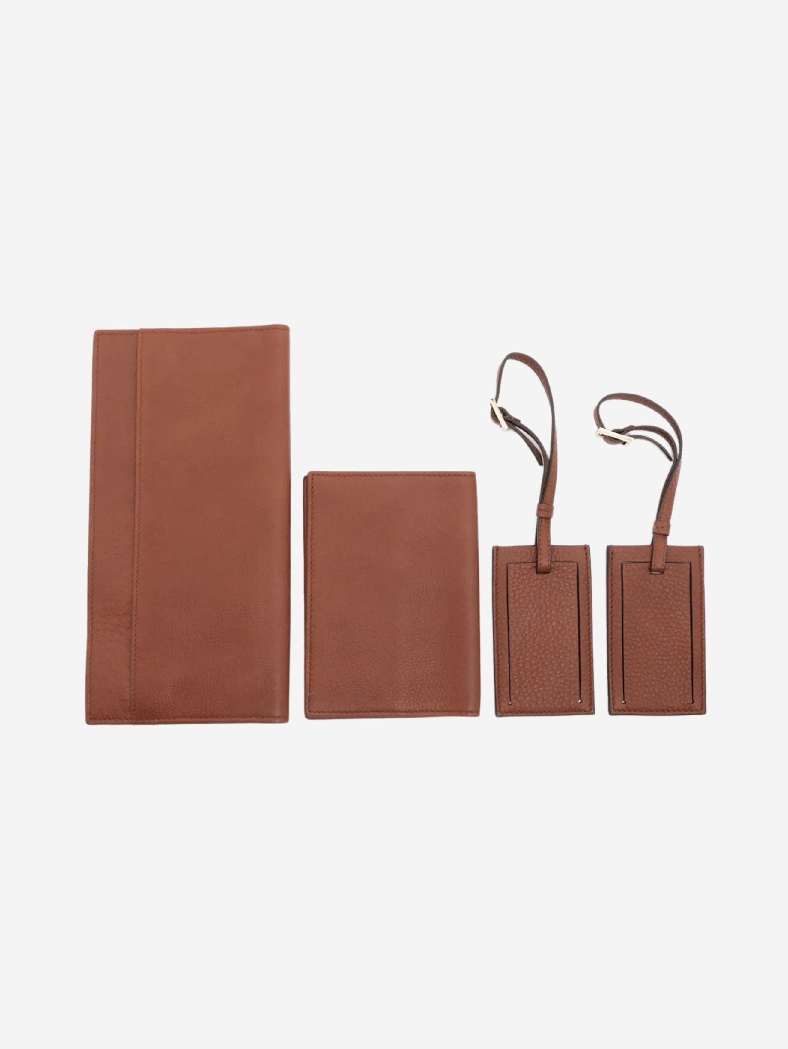 Gucci Brown leather travel accessories set Size ONE SIZE - 2 Thumbnail