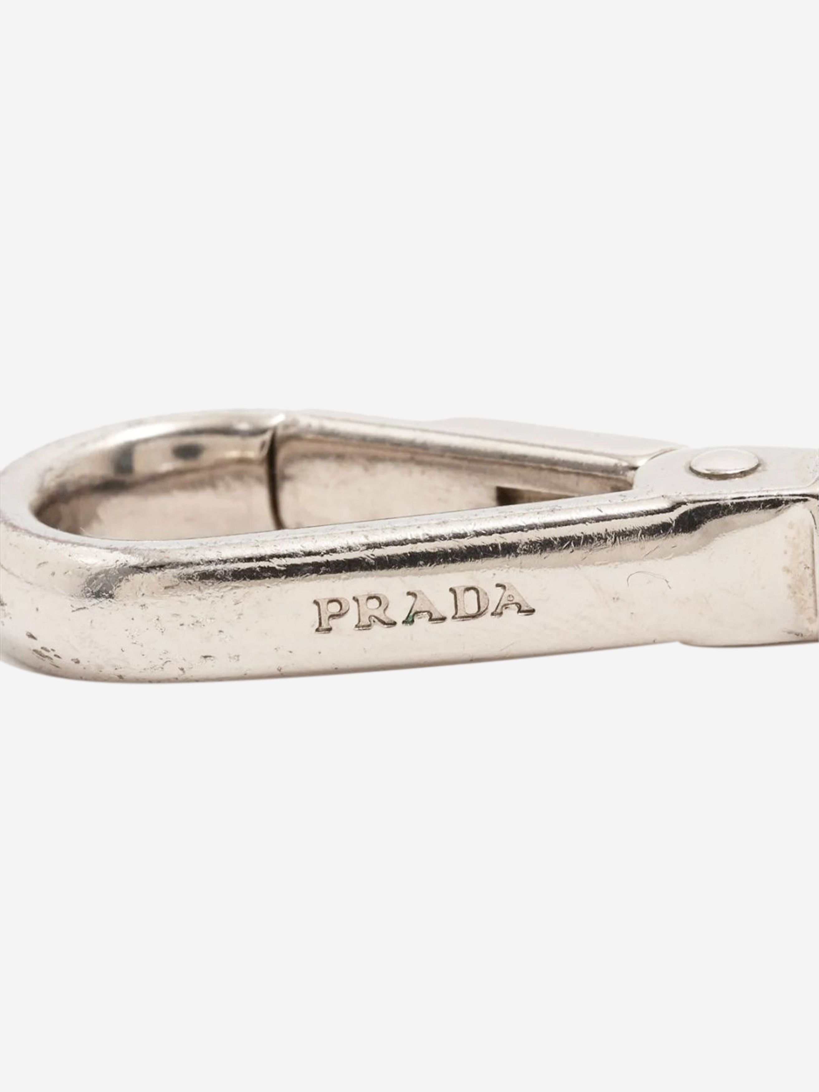 Prada Silver Saffiano and metal keychain Size ONE SIZE - 3 Thumbnail
