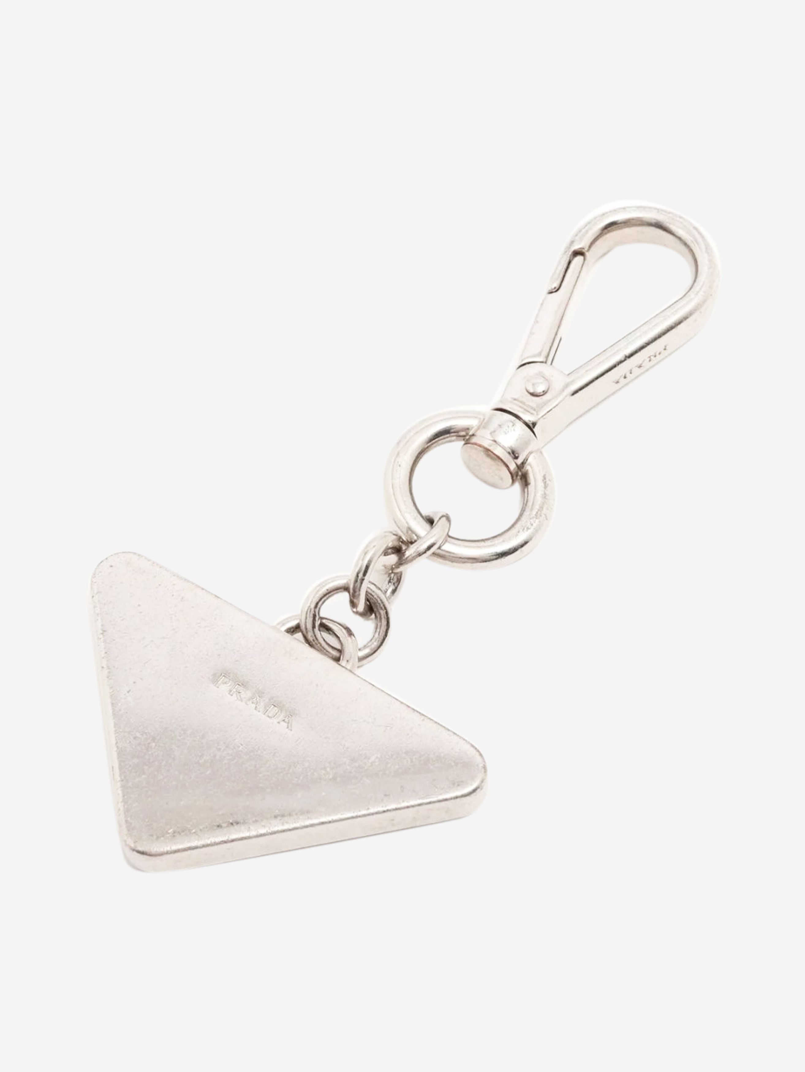 Prada Silver Saffiano and metal keychain Size ONE SIZE - 2 Thumbnail