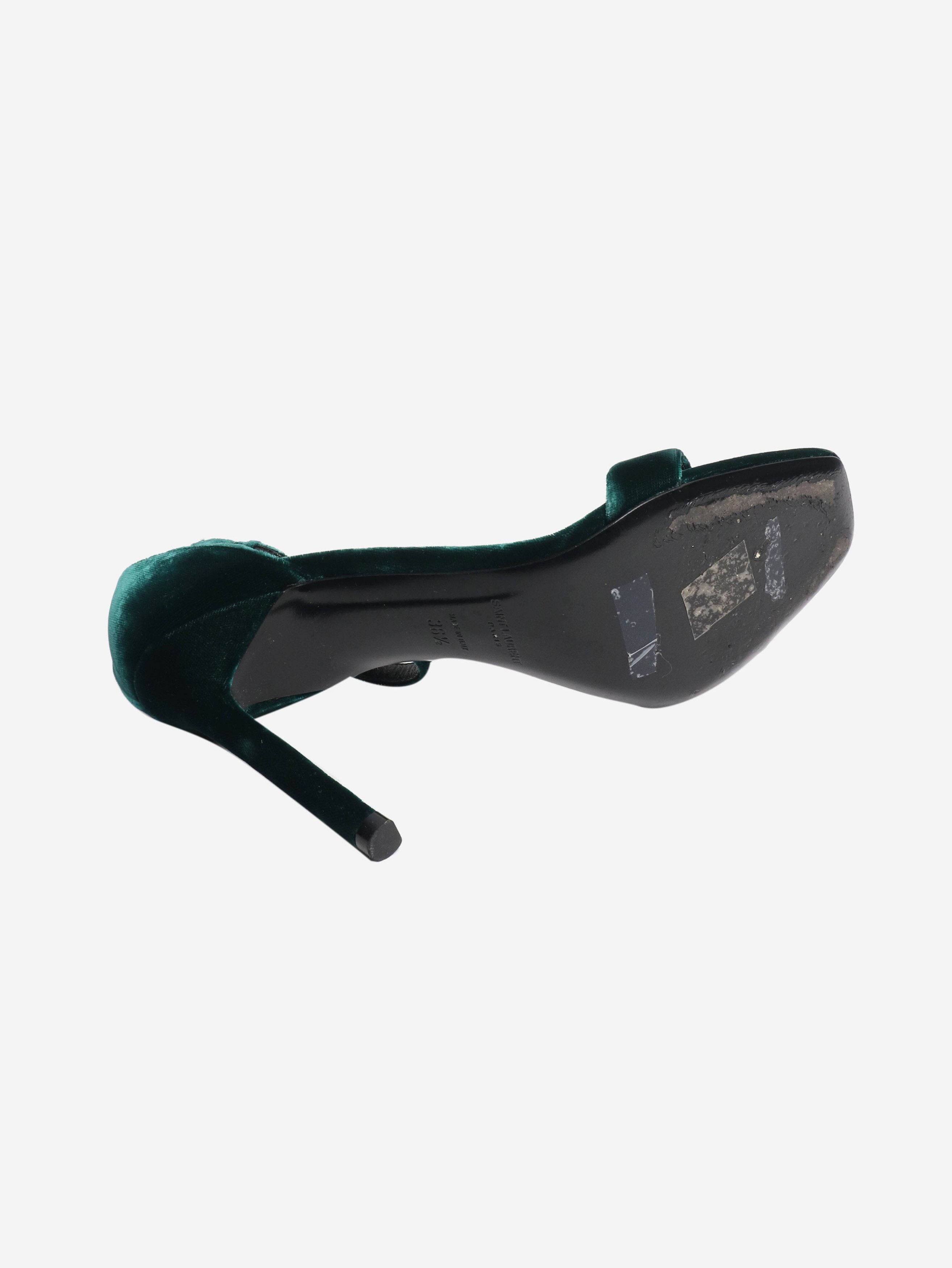 Other Dark green velvet sandal heels - EU 36.5 Size US 5 / IT 35 - 4 Thumbnail