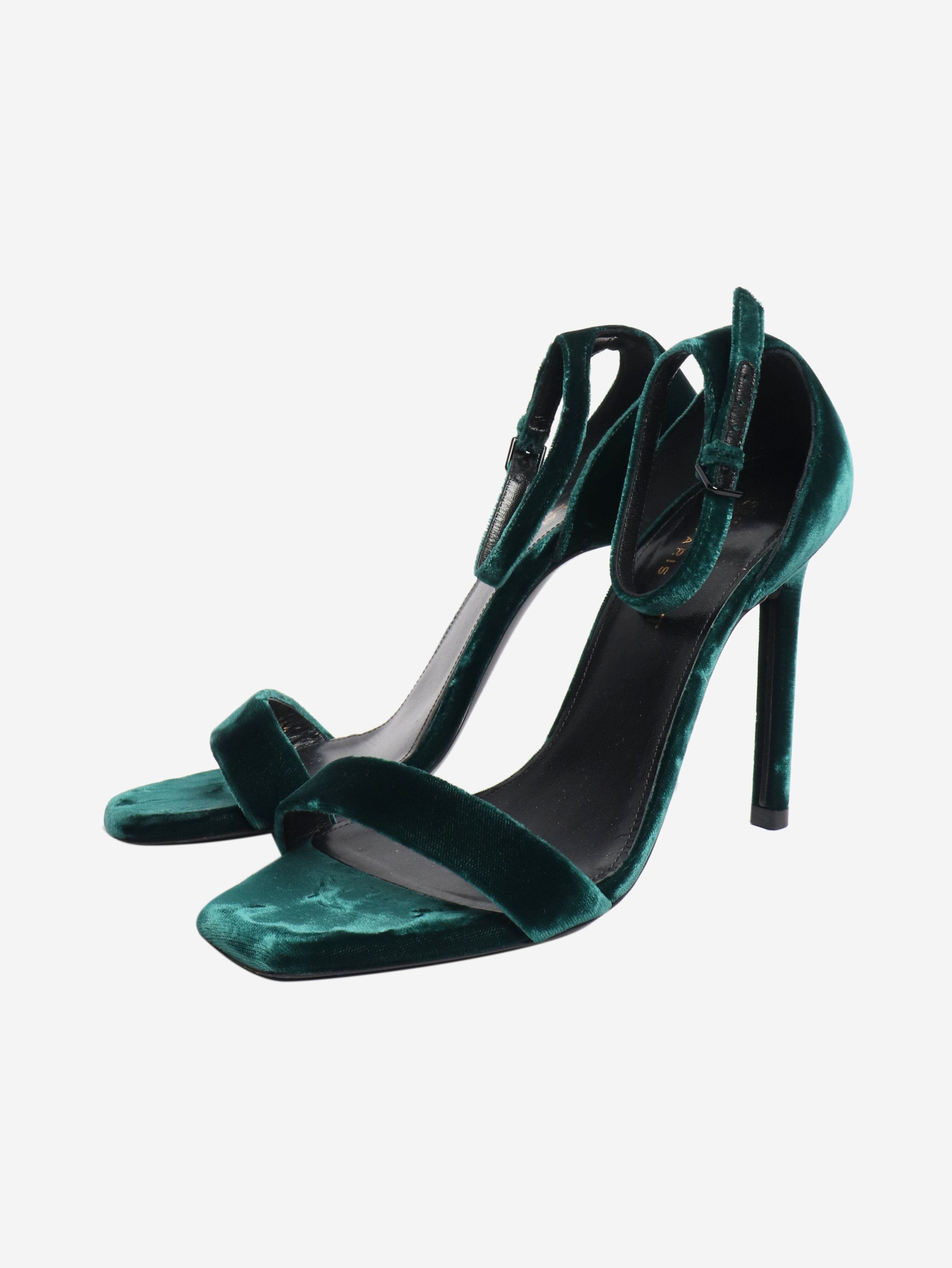 Other Dark green velvet sandal heels - EU 36.5 Size US 5 / IT 35 - 2 Thumbnail