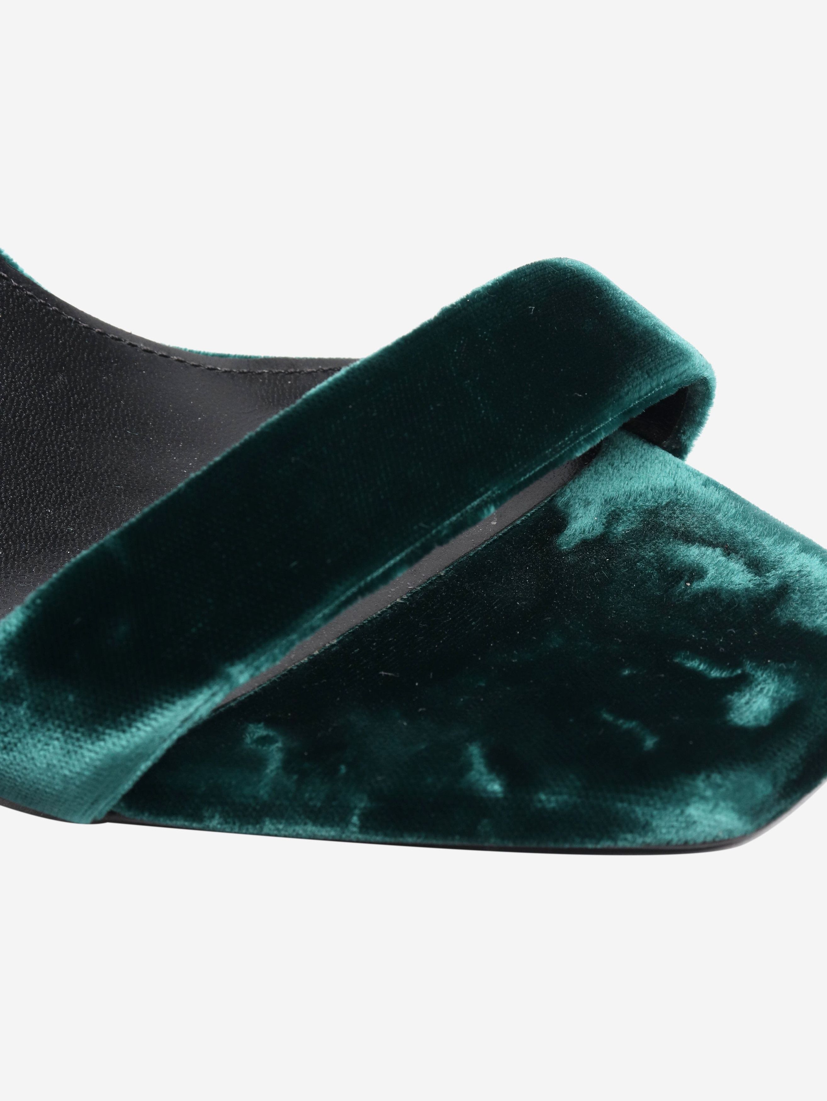 Other Dark green velvet sandal heels - EU 36.5 Size US 5 / IT 35 - 5 Thumbnail