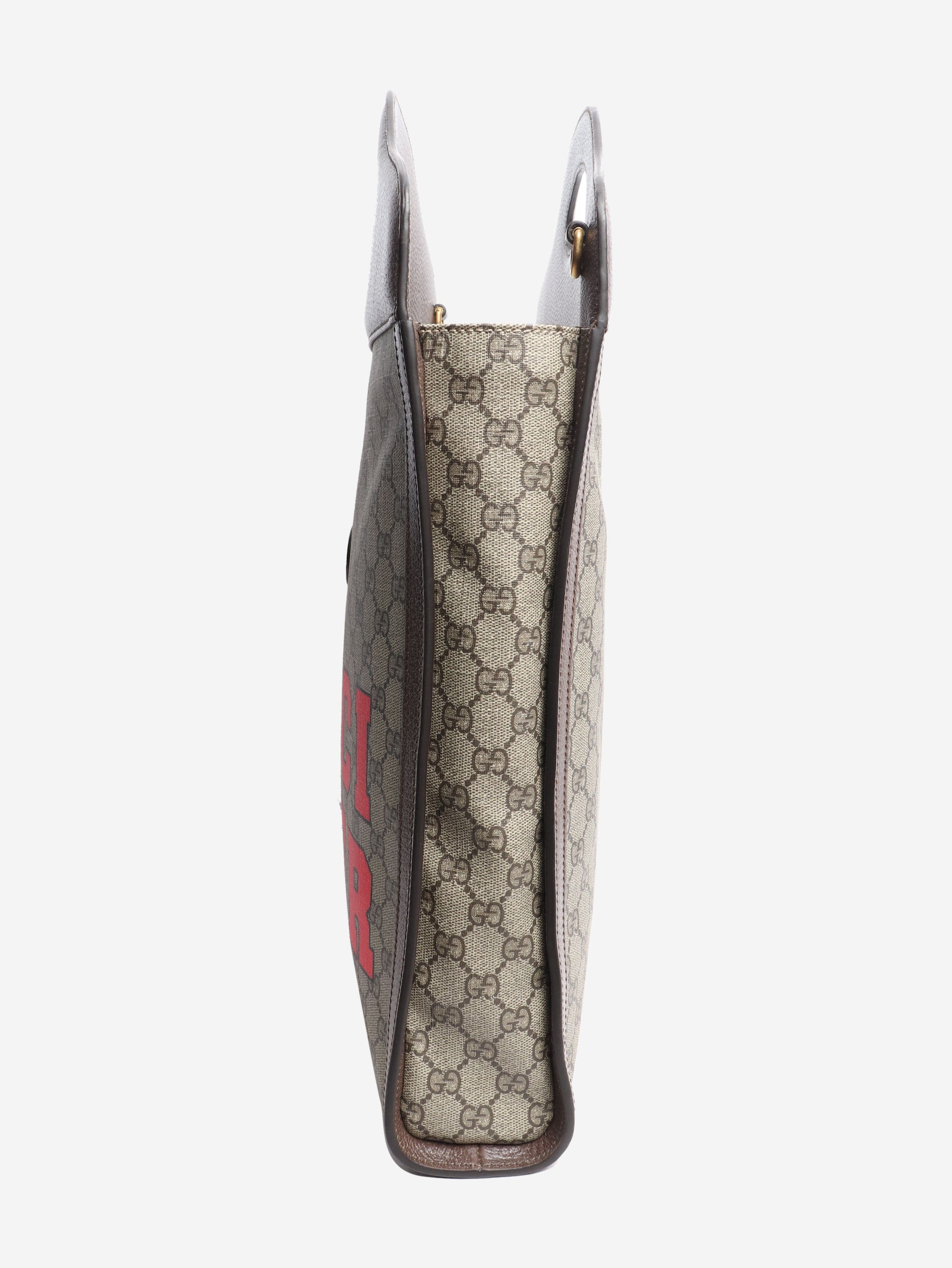 Gucci Brown Tiger Web Stripe tote bag Size ONE SIZE - 2 Thumbnail