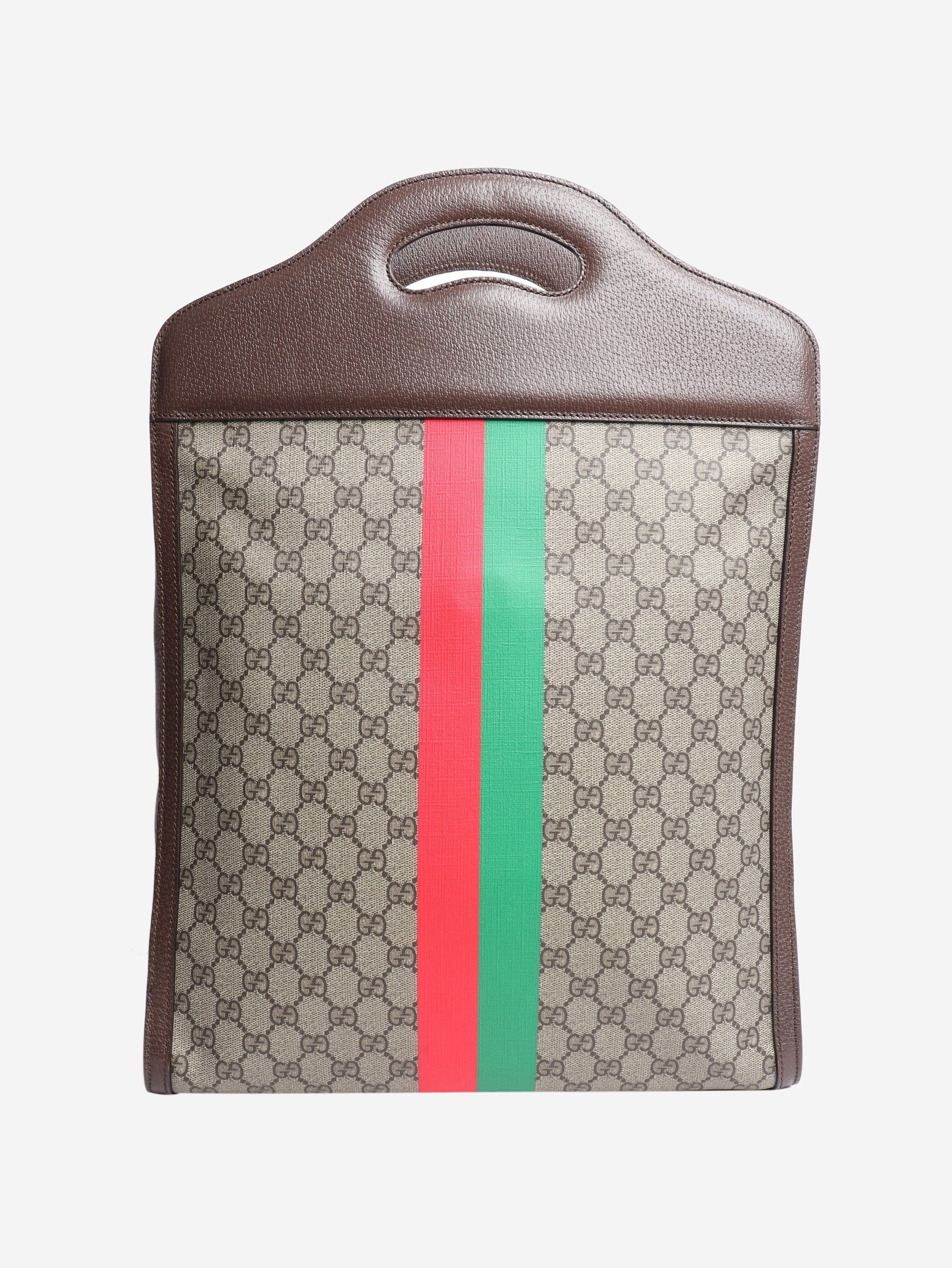 Gucci Brown Tiger Web Stripe tote bag Size ONE SIZE - 3 Thumbnail