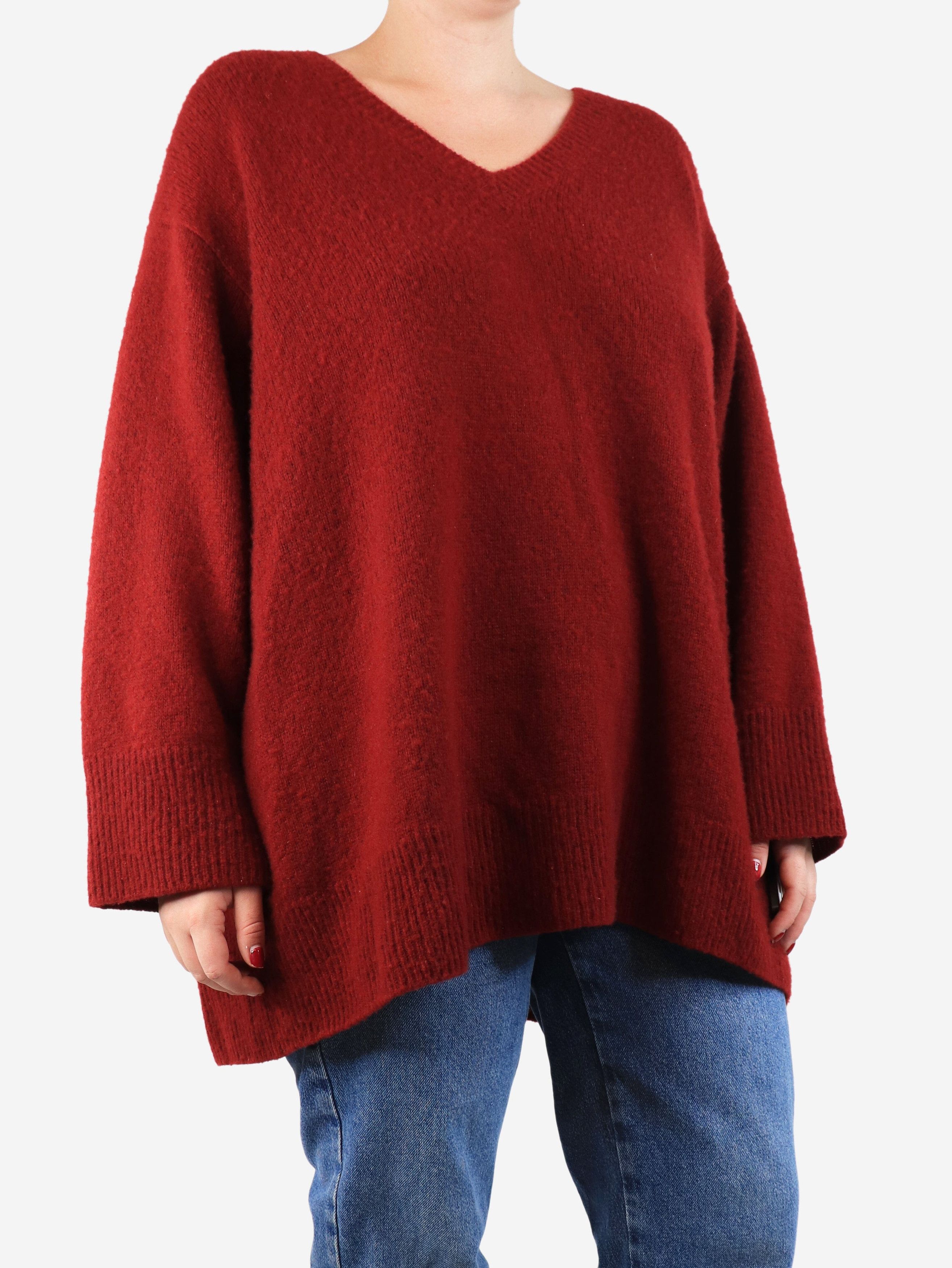 The Row Red overd v-neck jumper - Size M / US 6-8 / IT 42-44 - 3 Thumbnail
