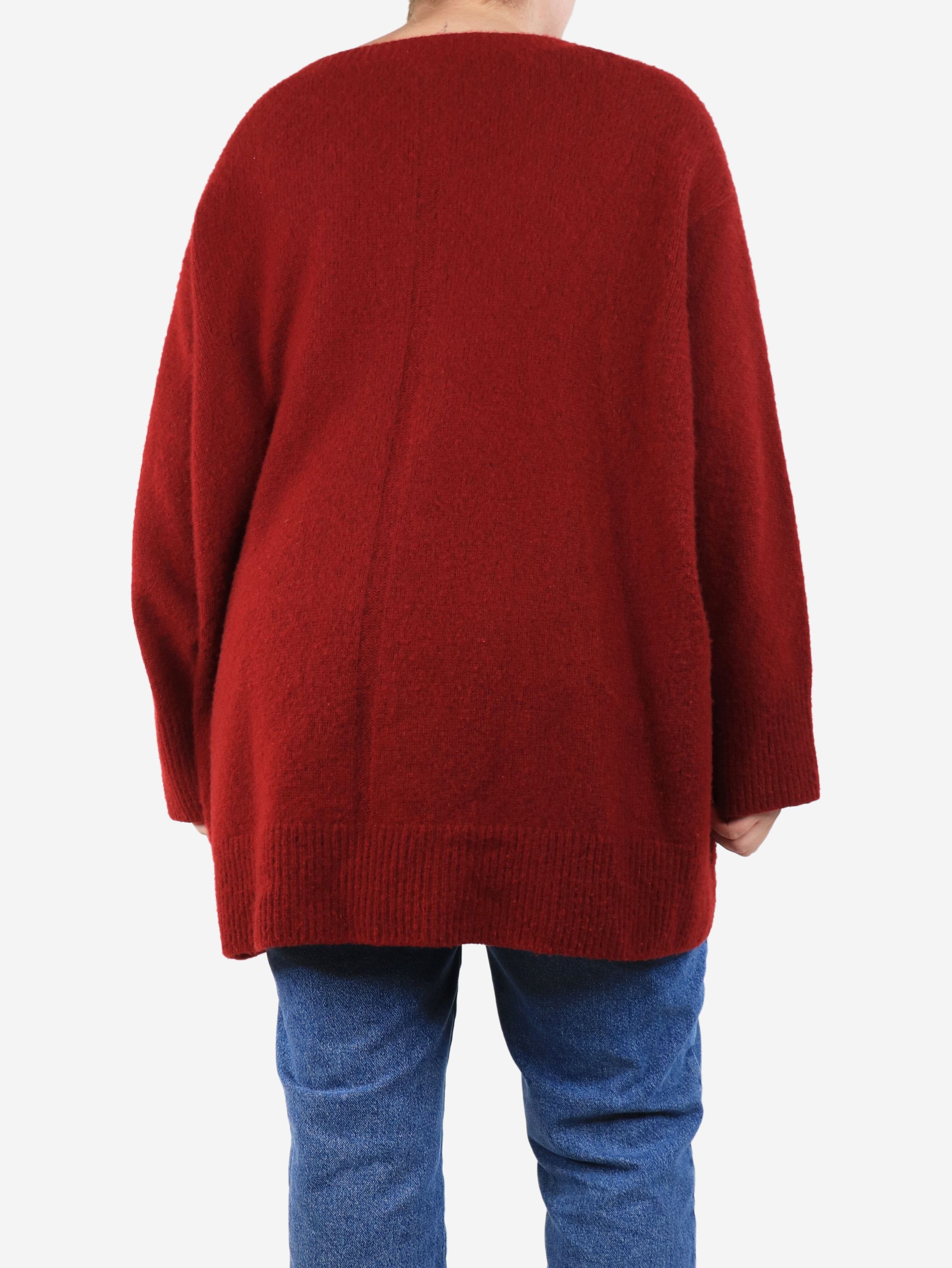 The Row Red overd v-neck jumper - Size M / US 6-8 / IT 42-44 - 2 Thumbnail