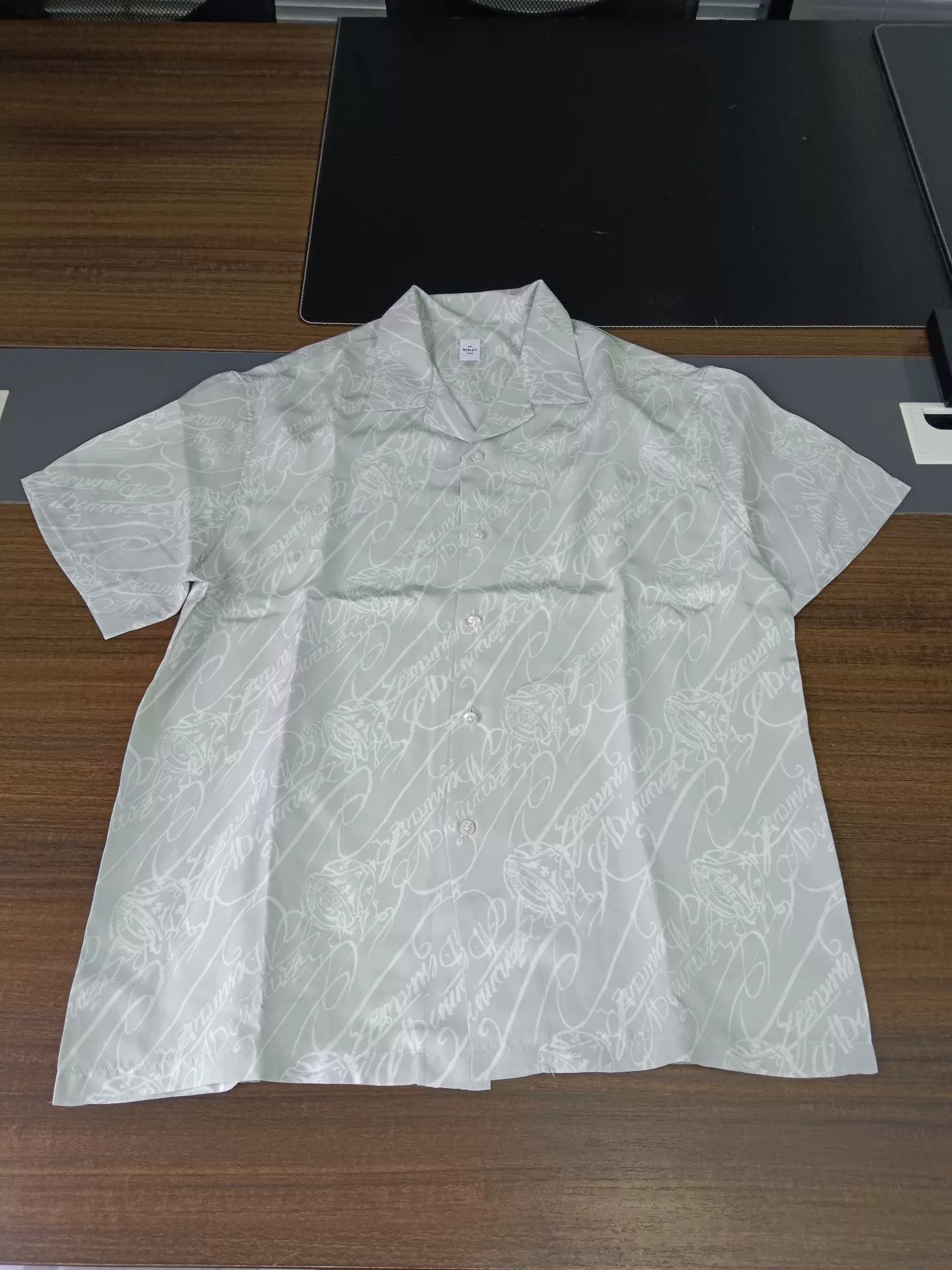 Berluti Berluti Scritto Silk Short Sleeve Shirt M Size US M / EU 48-50 / 2 - 2 Thumbnail
