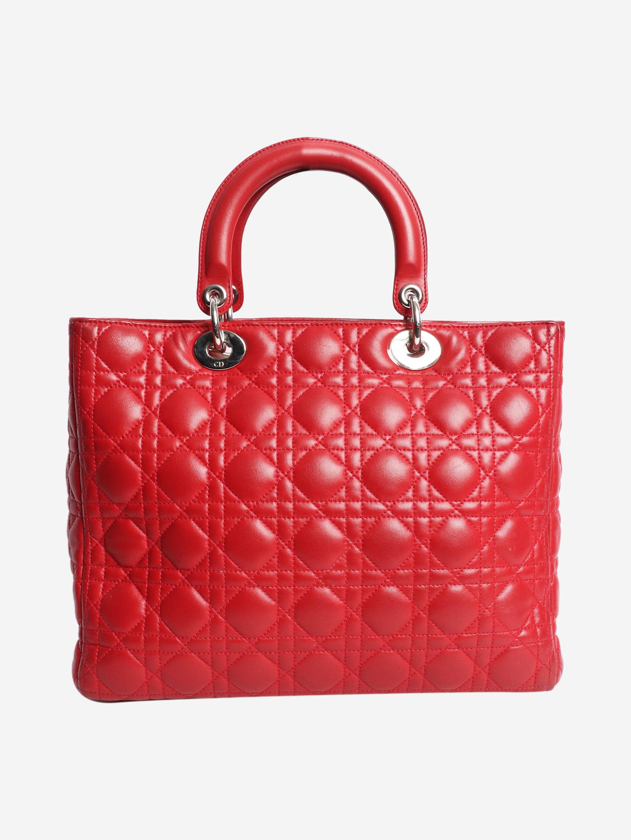 Dior Red 2011 Large Lady bag Size ONE SIZE - 3 Thumbnail