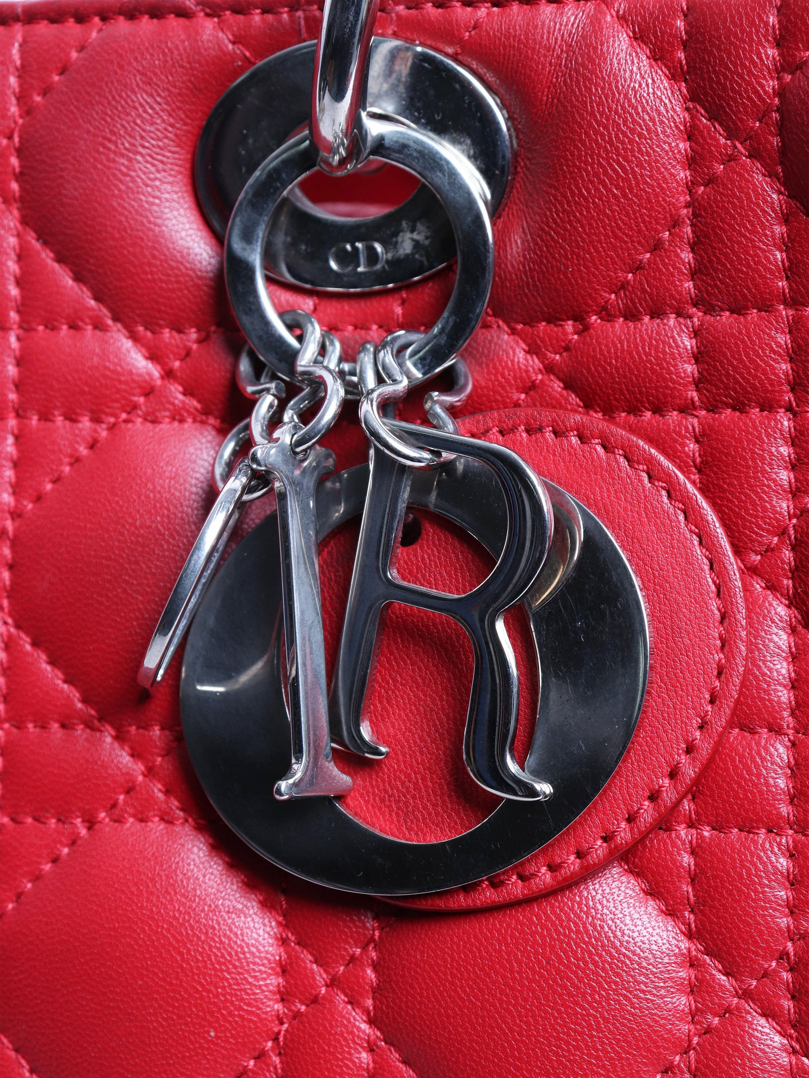 Dior Red 2011 Large Lady bag Size ONE SIZE - 5 Thumbnail