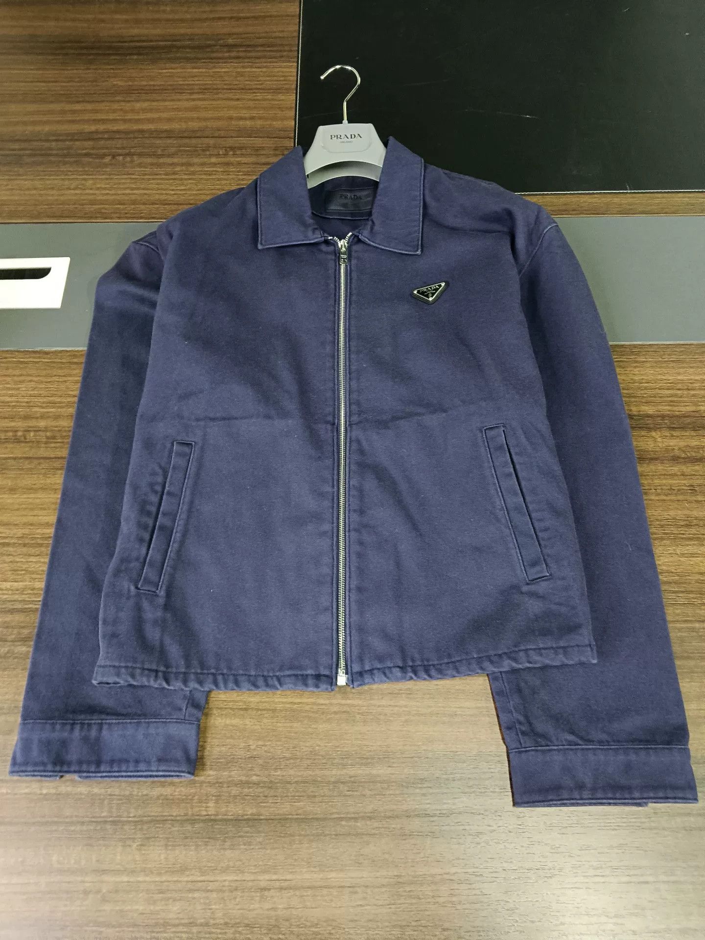 Prada Prada Navy Denim Jacket XL Size US XL / EU 56 / 4 - 2 Thumbnail