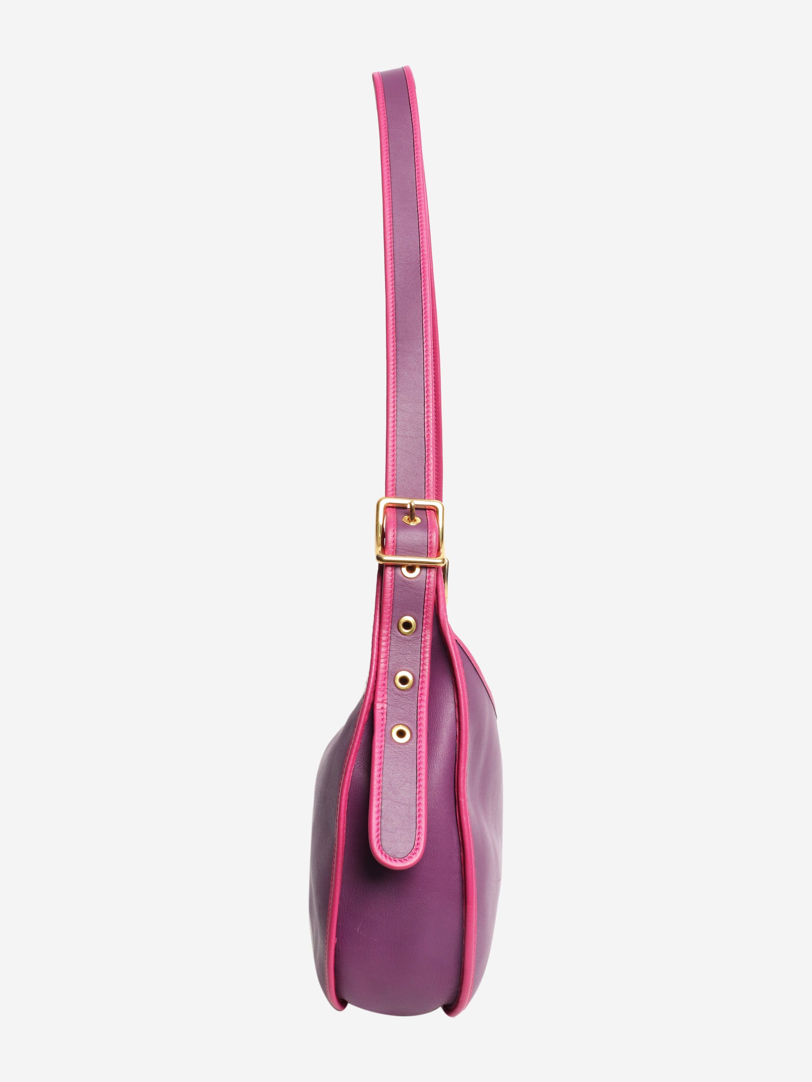 Loewe Purple leather shoulder bag Size ONE SIZE - 4 Thumbnail