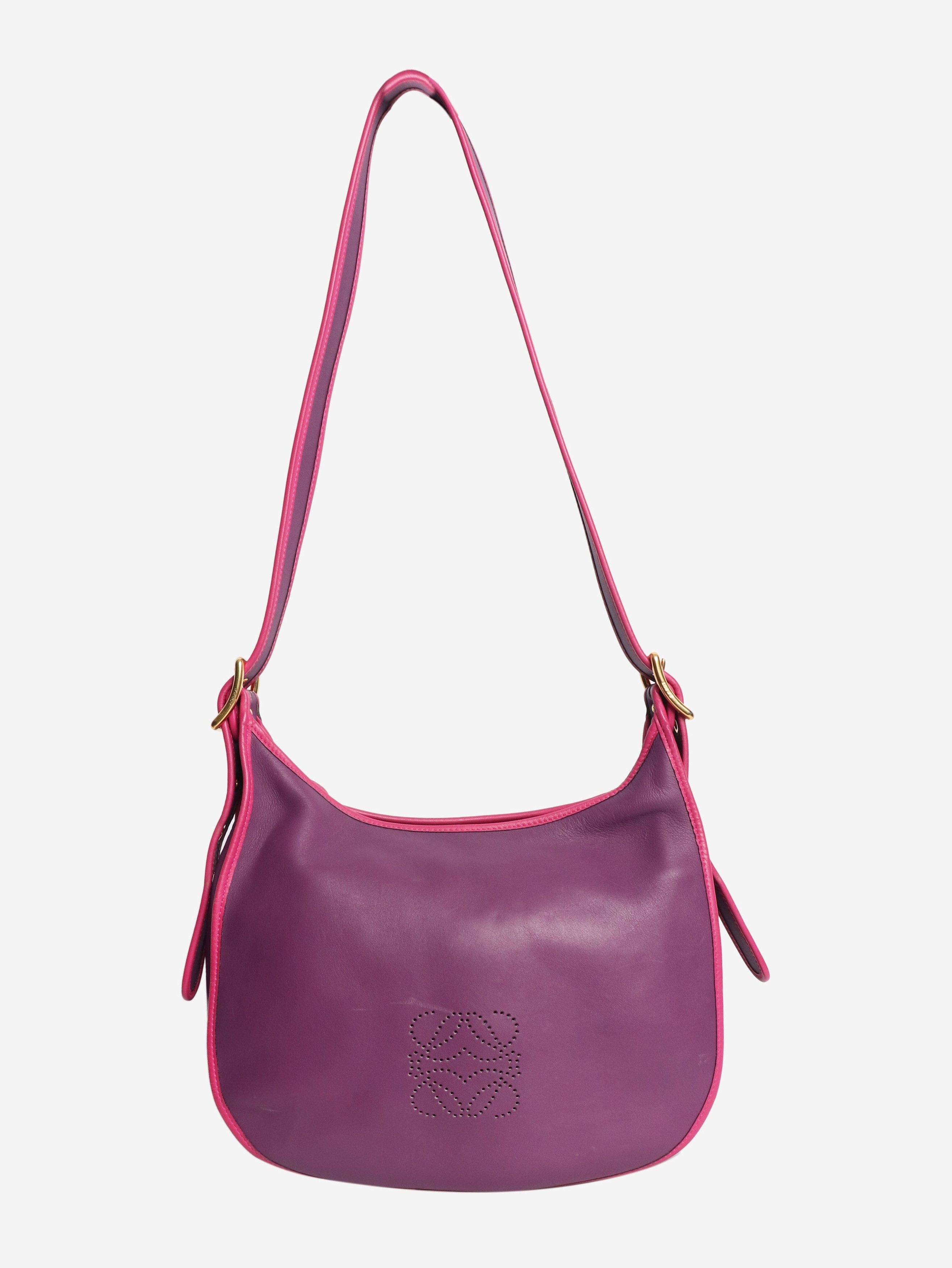 Loewe Purple leather shoulder bag Size ONE SIZE - 3 Thumbnail