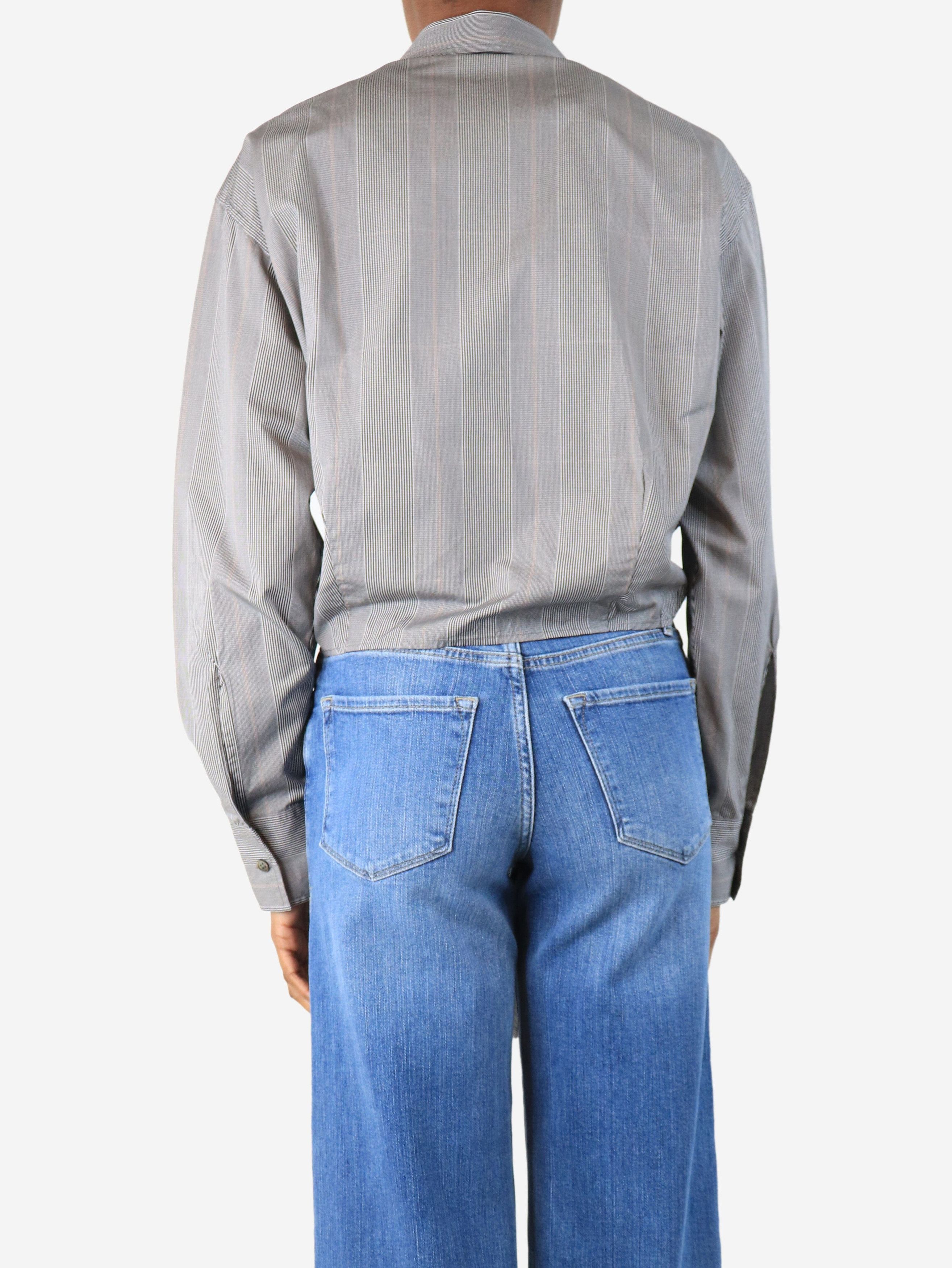 Our Legacy Black check tie front shirt - UK 6 Size XS / US 0-2 / IT 36-38 - 2 Thumbnail